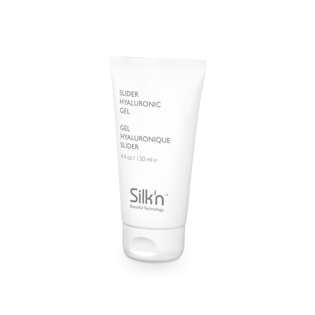 Silk’n Conductive Slider Gel, Hyaluronic Hydrating Gel for Microcurrent, RF & Skin Tightening Devices, Paraben, Sulfate & Fragrance Free, Water-Based, 4.4 Fl Oz