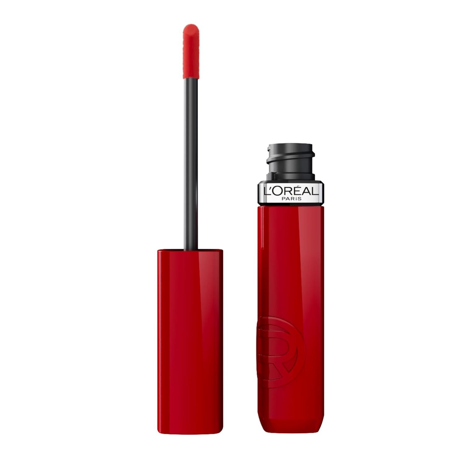 L’Oreal Paris Infallible Lacque Resistance Liquid Lipstick, 16HR Long Lasting Lip Makeup with Lacquer-Like Shine and Zero Transfer, 420, Le Rouge Paris