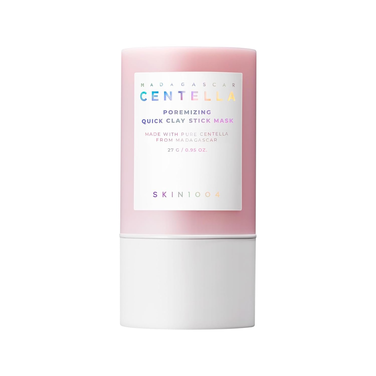 SKIN1004 Poremizing Quick Clay Stick Mask, Face Mask Skincare for Pore Minimizing, Facial Clay Mask with Centella, Pore Minimizer for Sebum Control, Pink Mud Mask, Korean Skin Care, 0.95 oz / 27g