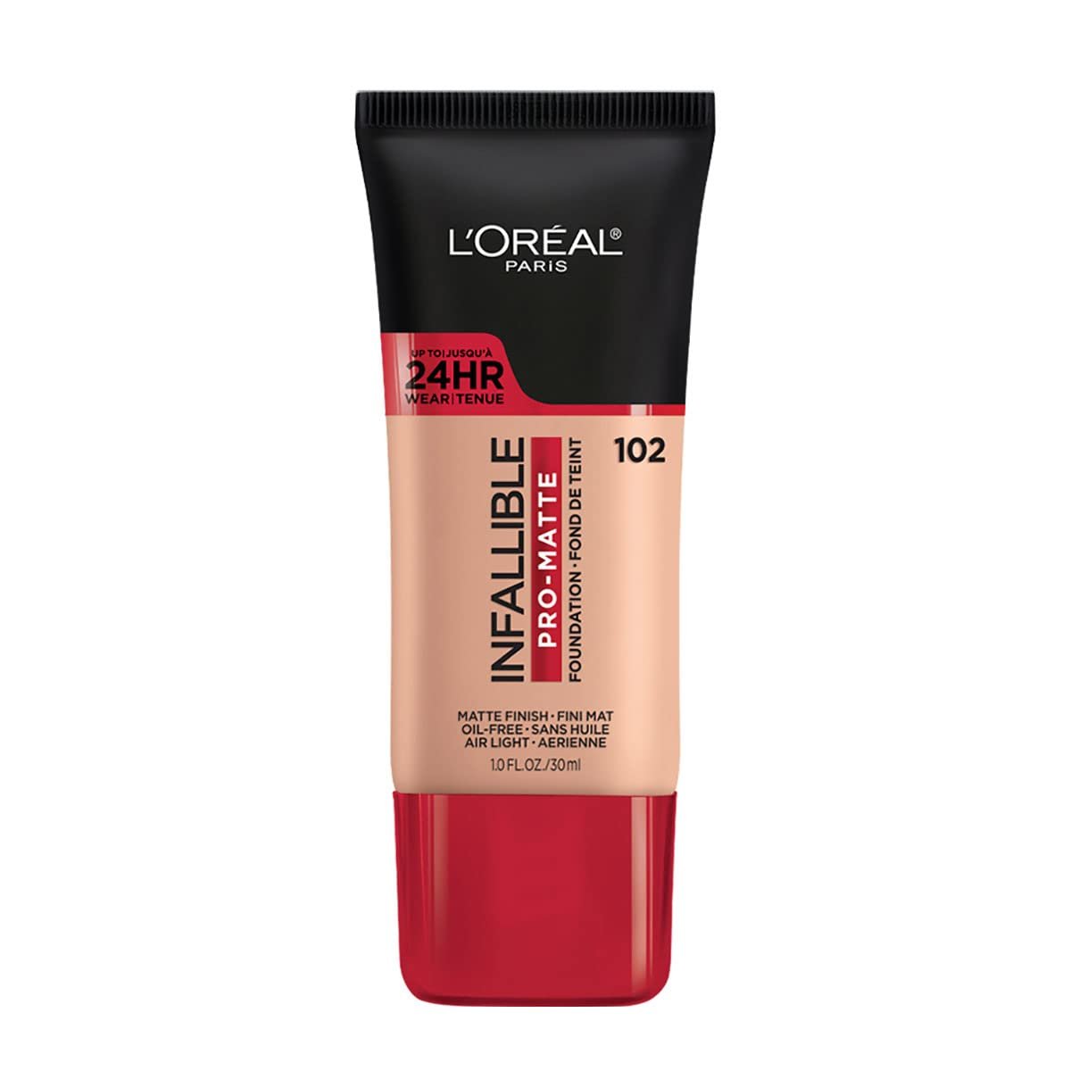 L’Oreal Paris Cosmetics Makeup Infallible Pro-Matte Liquid Longwear Foundation, Shell Beige, 1 fl oz.
