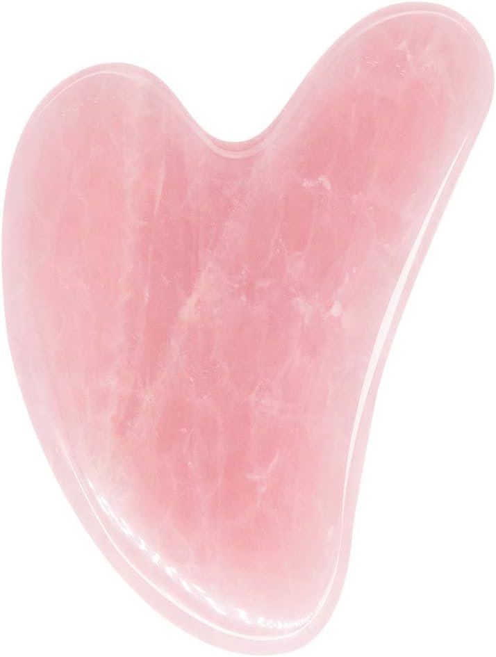 Gua Sha Massage Tool Rose Quartz Jade Facial Tool for Neck Body SPA Acupressure Scraping Massage Trigger Point Treatment