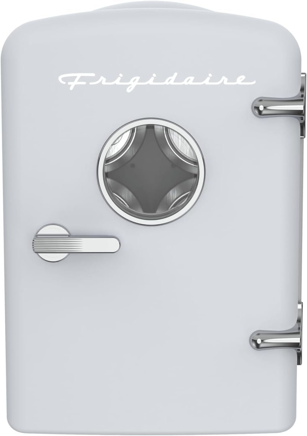 Frigidaire EFMIS171 Retro Mini Portable Personal Fridge – Ideal for Home, Office or Dorm – Includes Carrying Handle, AC/DC Wall/Car Charger (White)