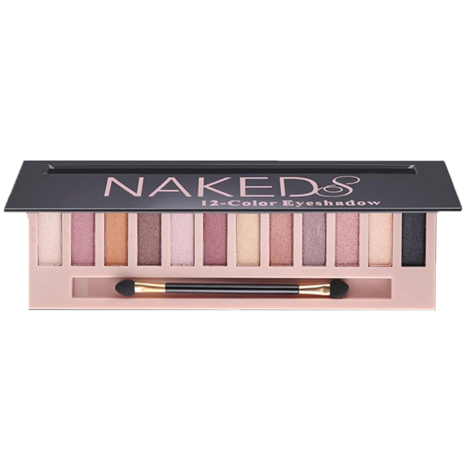 BOLOPER 12-Color Nude Eyeshadow Palette – Natural Nude Matte & Shimmer Glitter Pigment Eye Shadow Palette Set – Waterproof Smokey Professional Beauty Makeup Kit (B Shimmer)