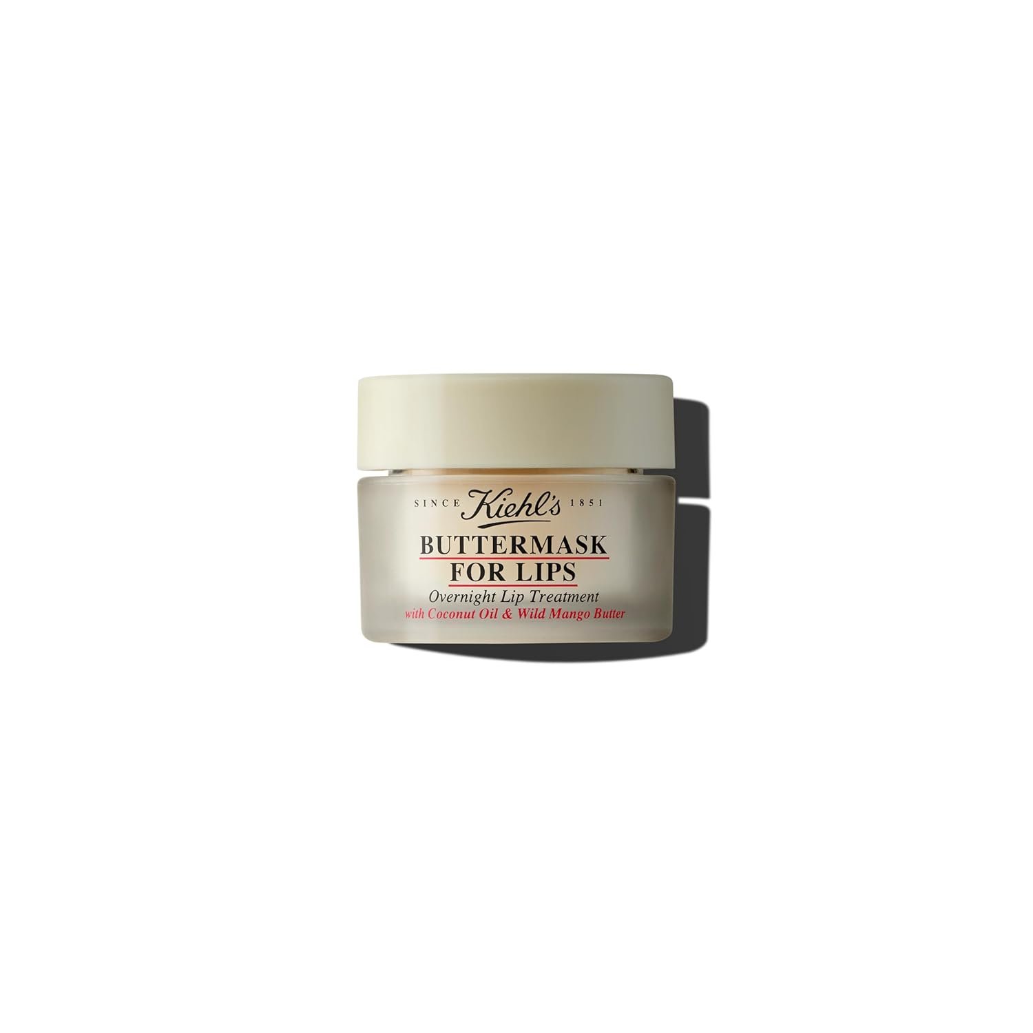 Kiehl’s Buttermask For Lips, Hydrating Overnight Lip Mask, Nourishes & Restores Dry Lips, Intense Hydration, with Coconut Oil & Wild Mango Butter, Paraben-free, Fragrance-free – 0.35 fl oz