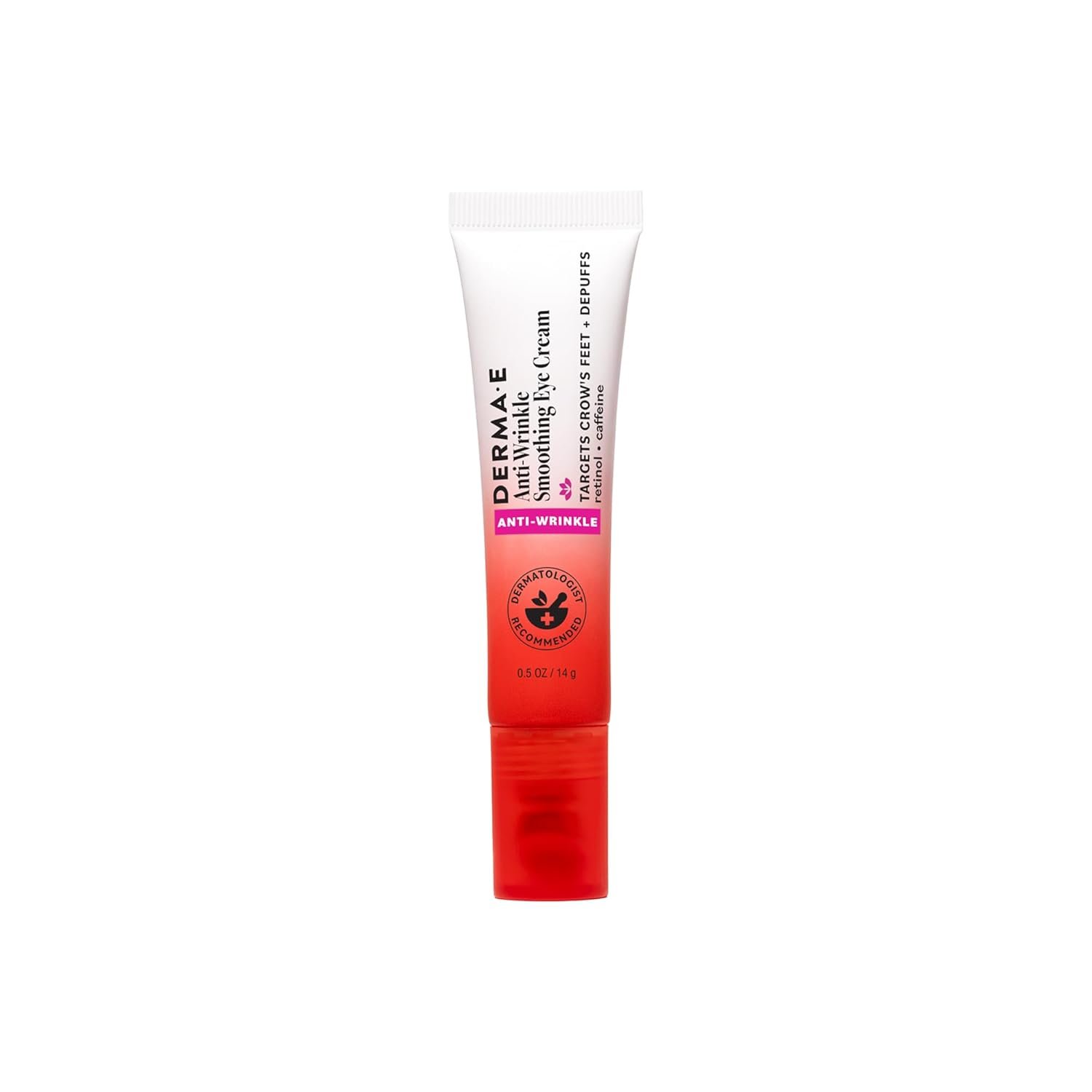 Derma E Anti-Wrinkle Smoothing Eye Cream for Fine Lines and Crow’s Feet, 0.5 Fl Oz, Anti Aging with Retinol, Caffeine and Antioxidants, Cooling Tip Helps Reduce Puffiness