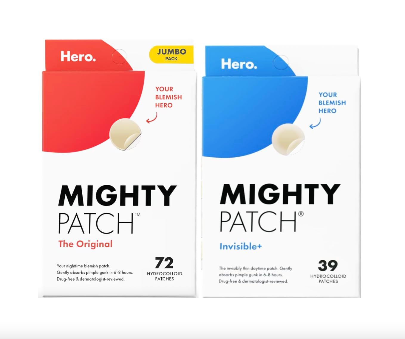 Mighty Patch Mini Invisible+ Patches – X-Small Daytime Hydrocolloid Acne Pimple Patches for Covering Zits & Blemishes, Blends Into Skin & Barely There (30 Count, 10mm Patch)