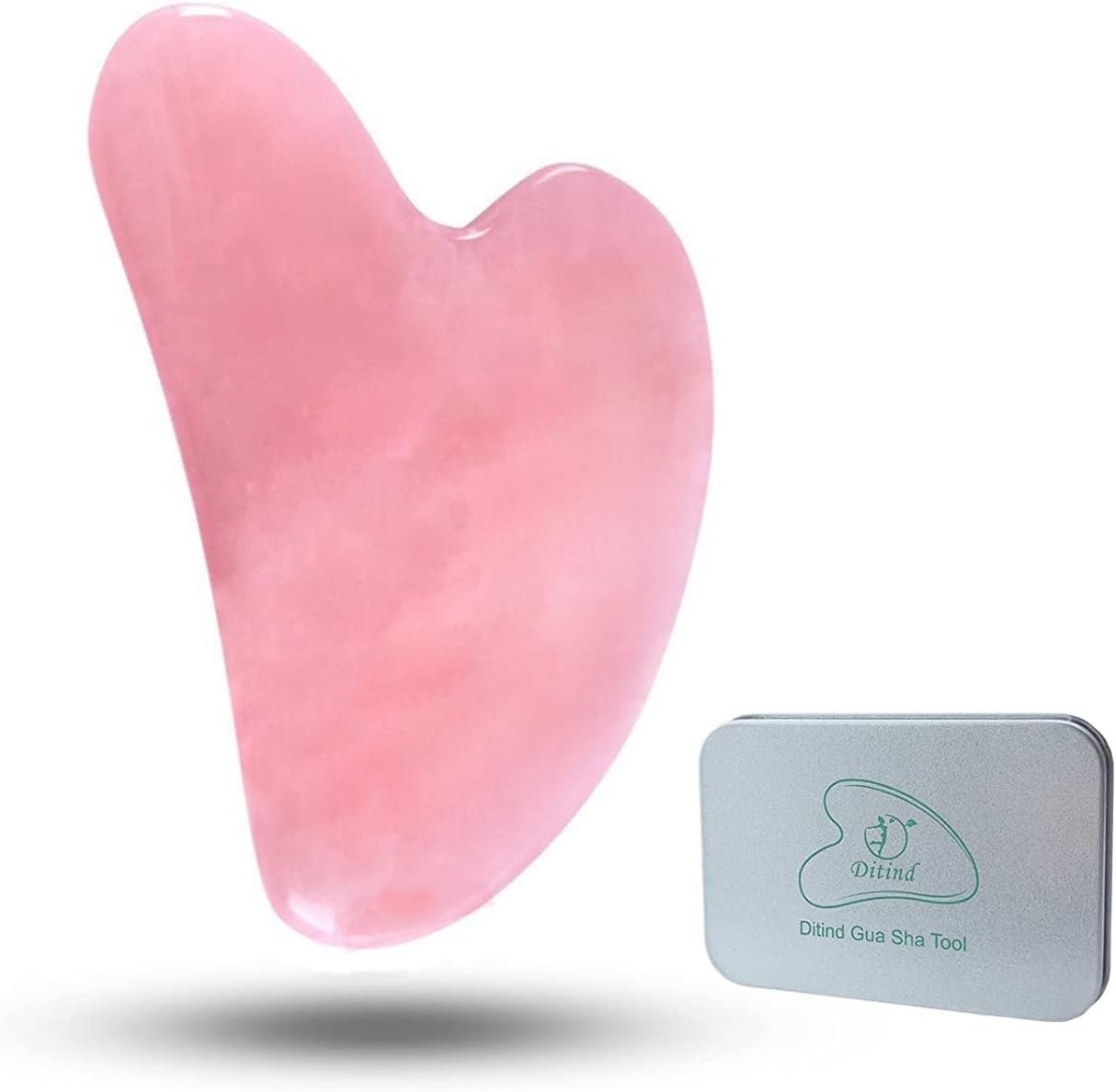 Rose Quartz Gua Sha Facial Tools, GuaSha for Toxins/Prevents Wrinkles for Spa Acupuncture Therapy Trigger Point Treatment