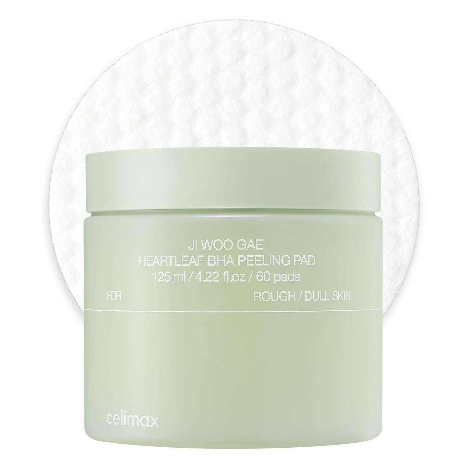 celimax Ji.Woo.Gae Heartleaf BHA Peeling Pad | Pore Care, Exfoliating Double-Side Toner Pads, Facial Peels, Hydrating, Tea Tree, For Acne Prone & Breakouts (60pads)
