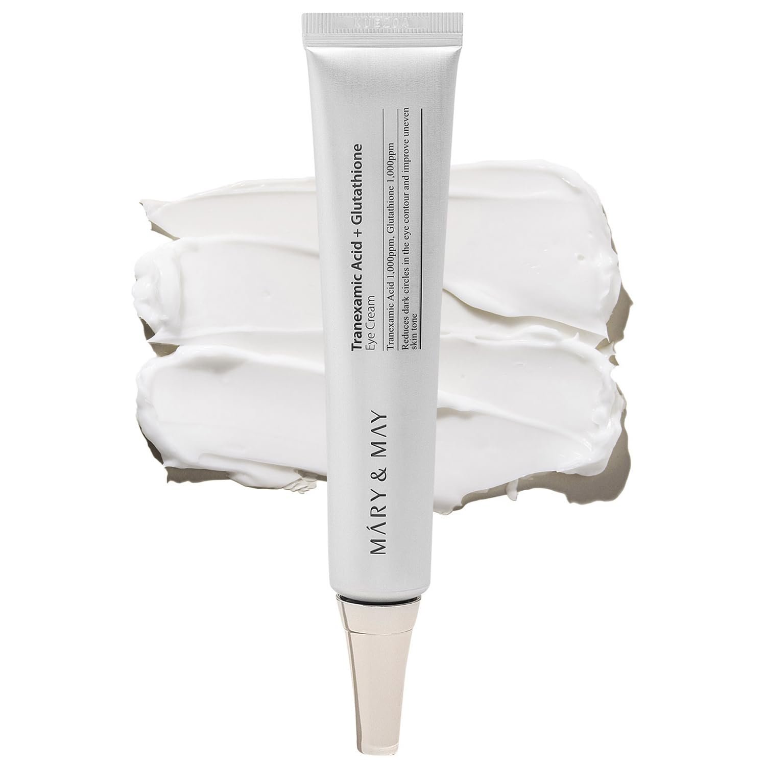 Mary&May Tranexamic Acid + Glutathione Eye Cream (30g) – Korean Skincare for Dark Circles & Uneven tone – Fragrance-Free Under Eye Cream for Dark Spots & Hyperpigmentation 1.06oz.