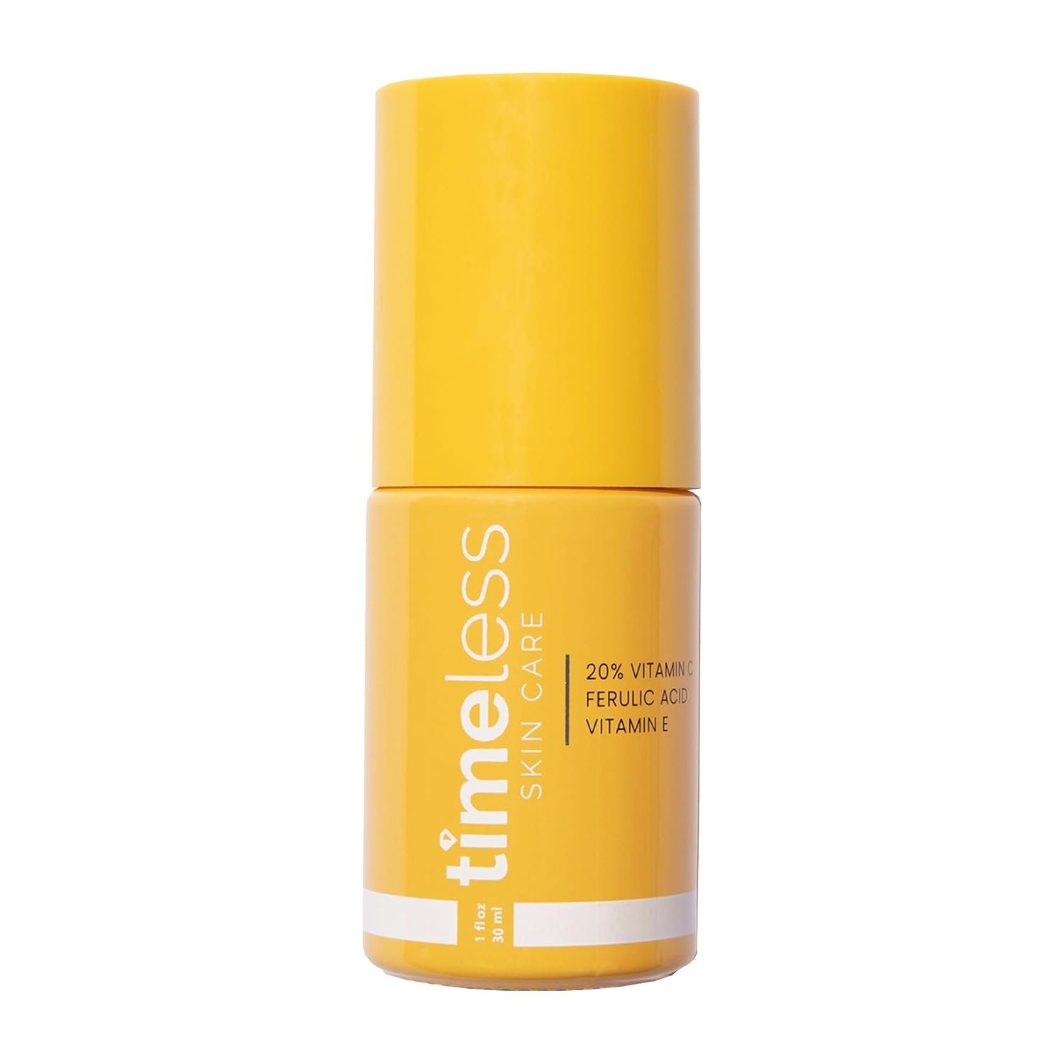 Timeless Skin Care Vitamin C Serum with Vitamin E & Ferulic Acid – Brightening Serum – for Oily & Dry Skin – Fragrance-Free – 1 oz