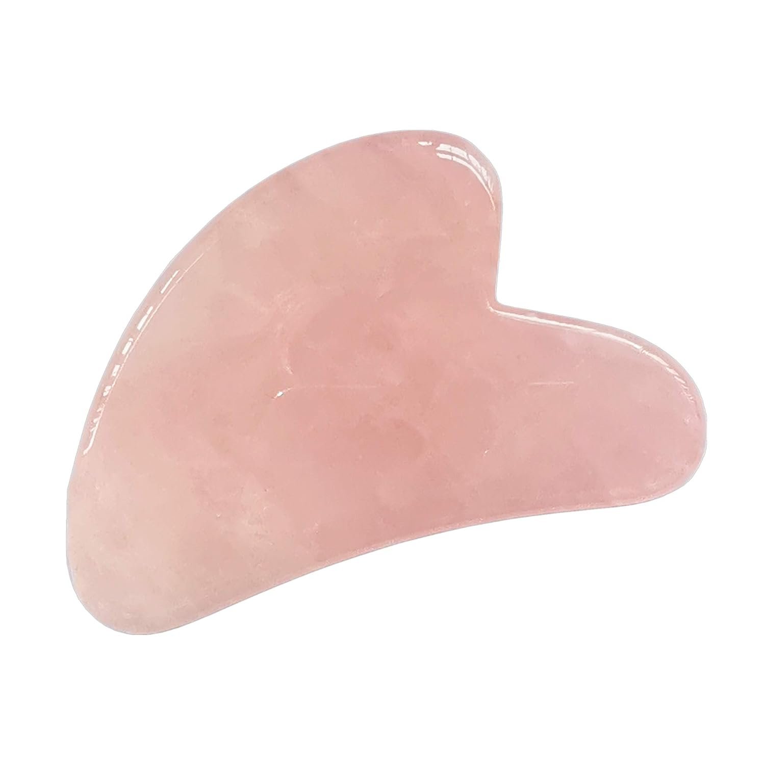 1 Pcs Natural Rose Quartz Scraping Facial Massage Tools, Crystal Jade Guasha Stone Board for SPA Acupuncture Therapy Trigger Point Treatment