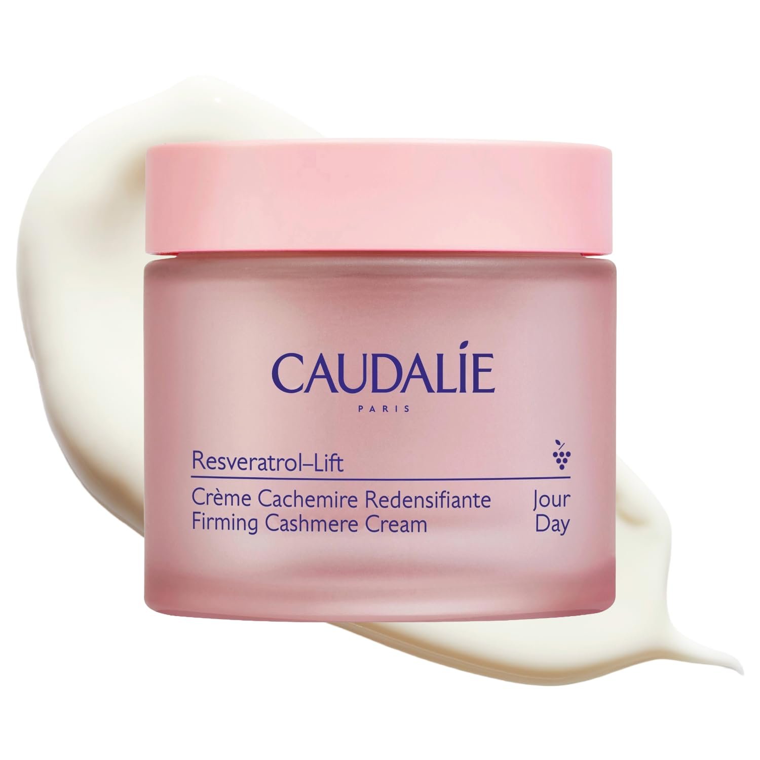 Caudalie Resveratrol-Lift Retinol Alternative Firming Cashmere Cream, Anti-Aging Moisturizer with Resveratrol, Hyaluronic Acid & Vegan Collagen, Refillable – 50 mL