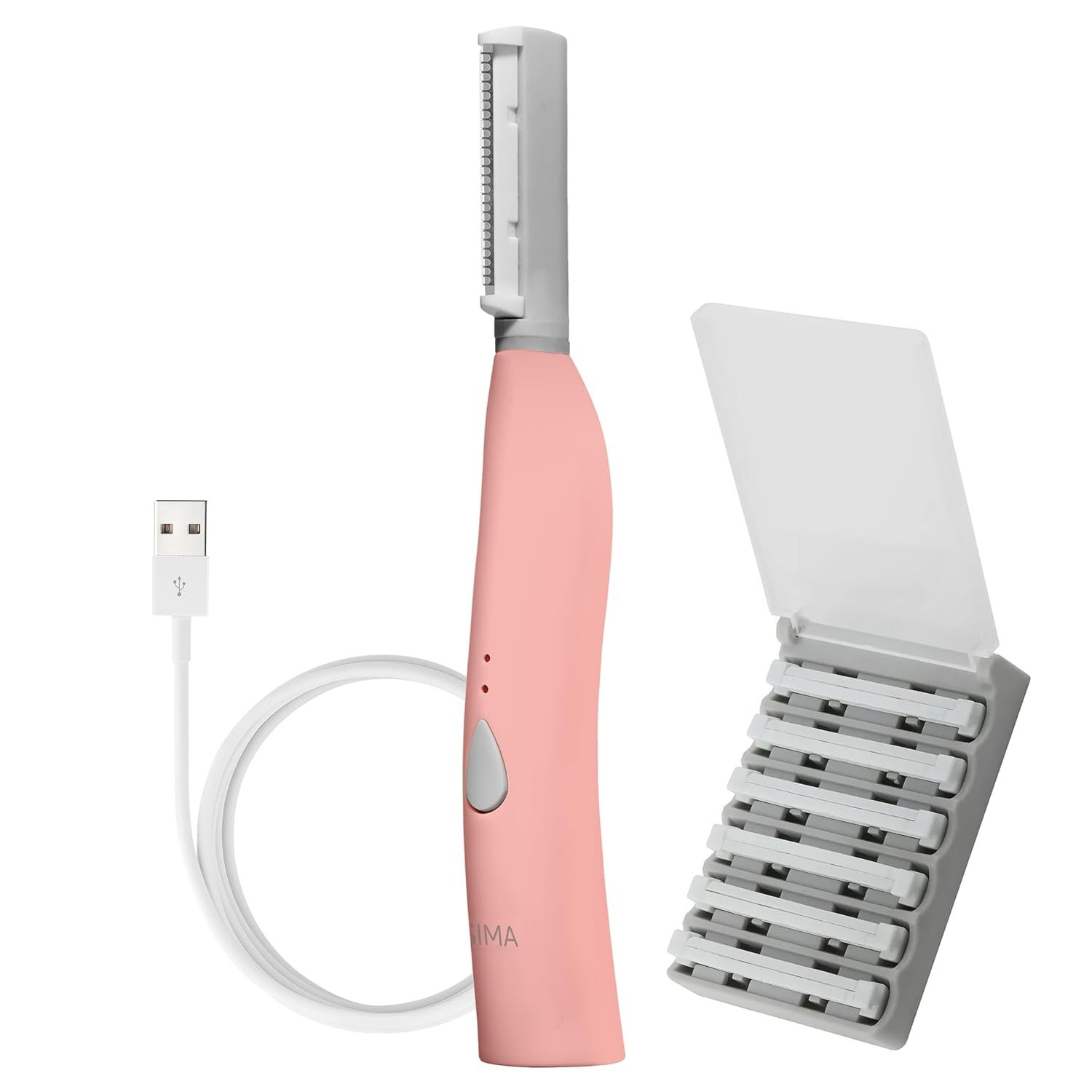 SPA SCIENCES – SIMA Patented Dermaplane Razor for Women Face – Painless 2-in-1 Facial Exfoliation & Peach Fuzz Hair Removal – Anti-Aging – 3 Speeds – Rechargeable – 7 Weeks Treatment