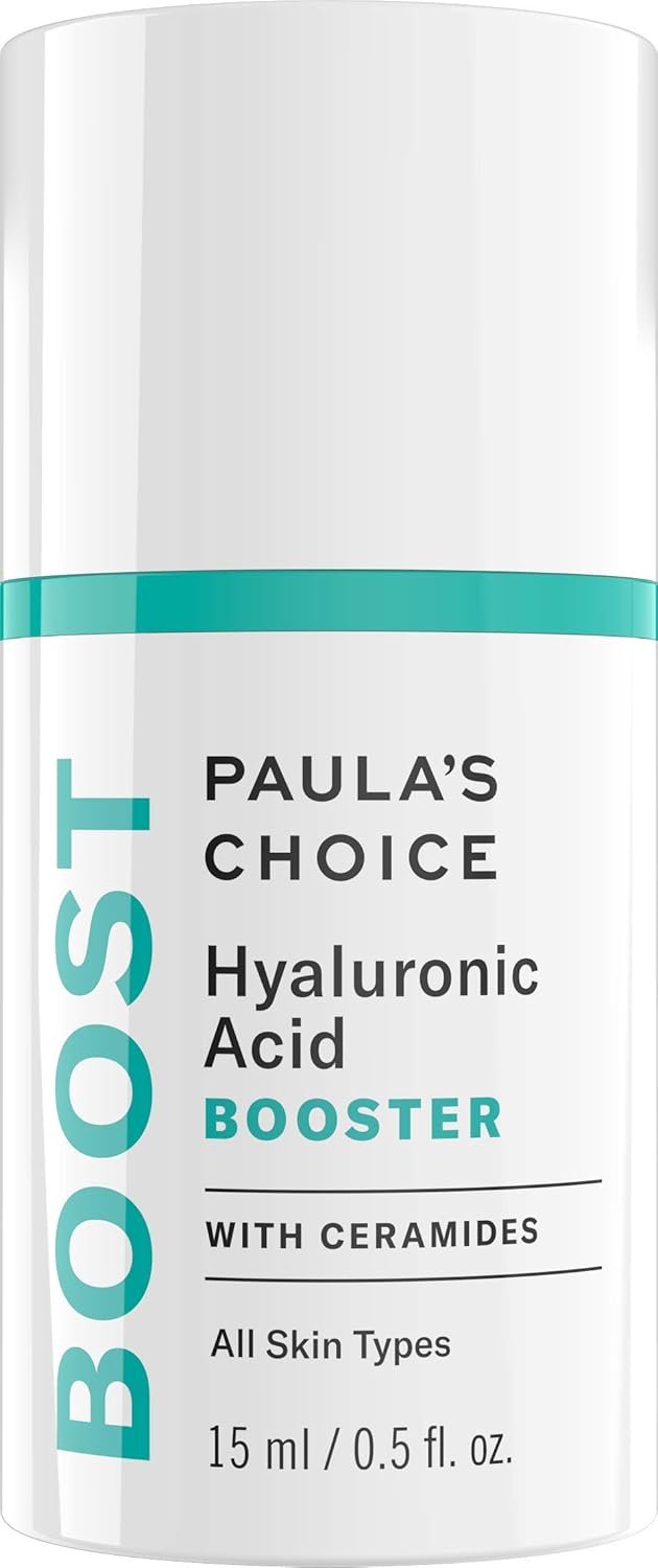 Paula’s Choice BOOST Hyaluronic Acid Booster Face Serum with Ceramides, Plumps Fine Lines and Wrinkles, Hydrating Hyaluronic Acid Gel for Dry Skin, Fragrance-Free, 0.5 Fl Oz