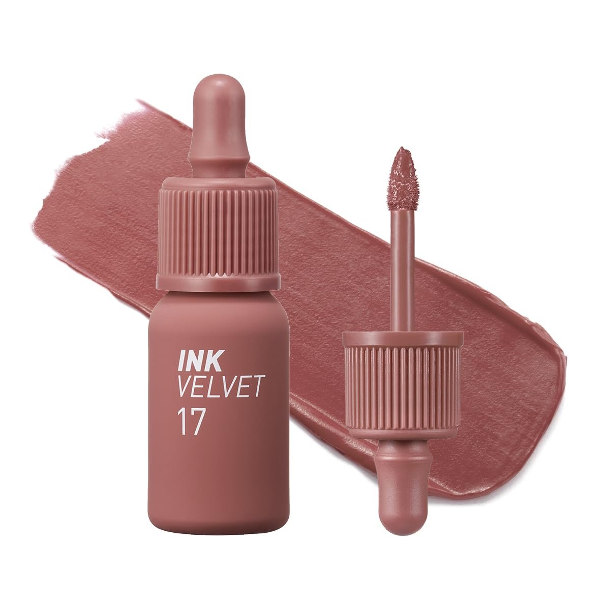 Peripera Ink the Velvet Lip Tint – High Pigment Color, Longwear, Weightless, Gluten-Free, Paraben-Free (017 ROSY NUDE)