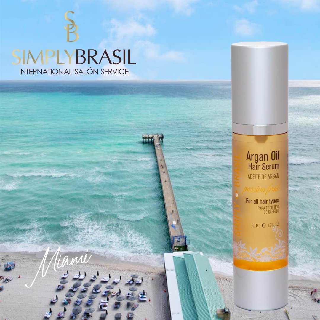 Argan Oil Hair Smoothing & Anti-Frizz Serum, 1.7 fl oz – Moroccan argan oil protects and improves the hair. Rich in amino-acids penetrates and reconstitutes the hair fiber, reducing frizz.