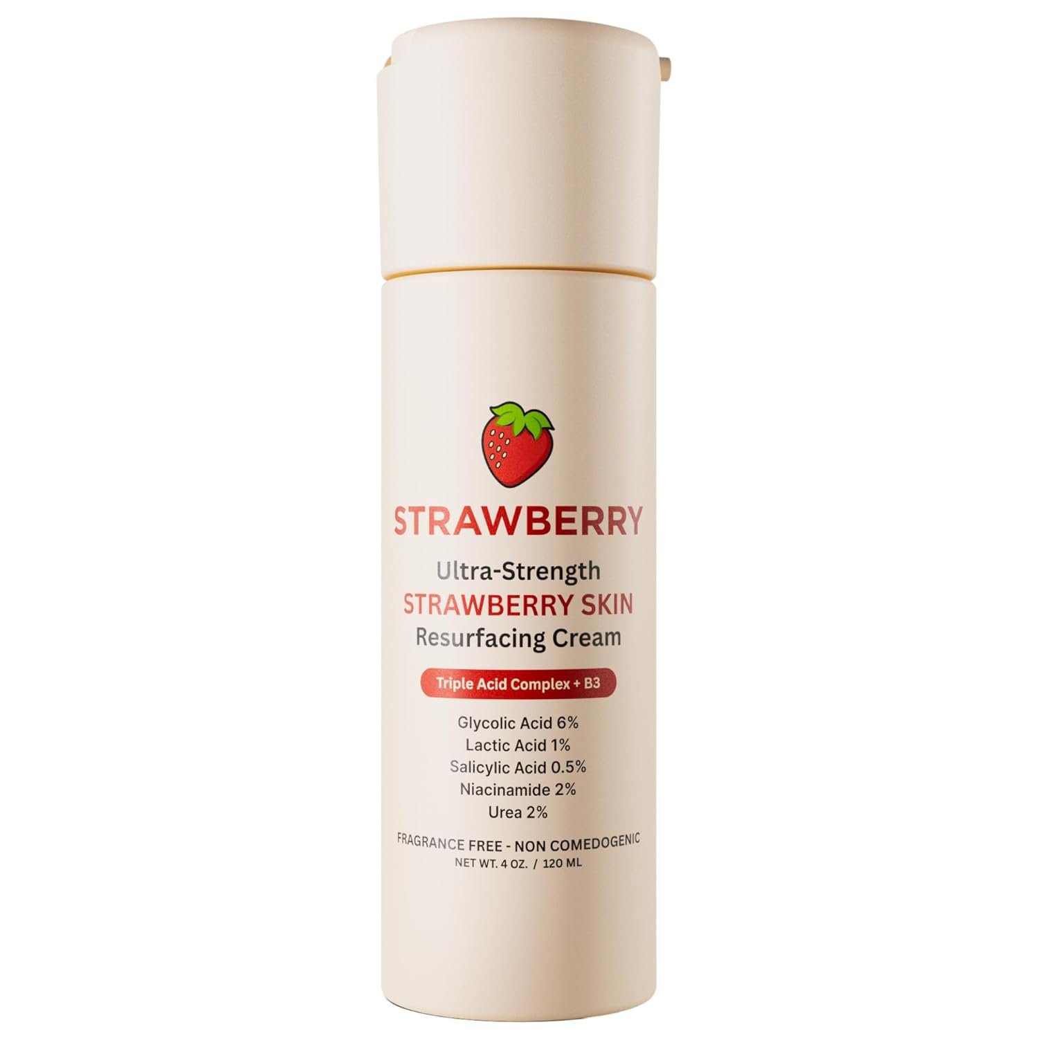 Strawberry® Resurfacing Cream for Keratosis Pilaris – KP Bump Eraser for Strawberry Skin – Exfoliating Lotion with Glycolic, Lactic & Salicylic Acid – Remover for Rough & Bumpy Skin 4 oz