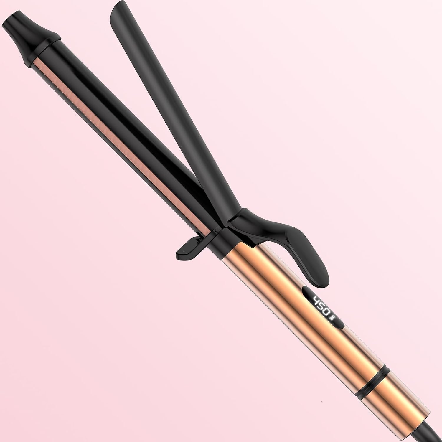 MESCOMB Dual Voltage Curling Iron – 1.25 Inch Curling Iron, 6.7″ Extra Long Barrel Curling Iron for Long Hair, Ceramic Tourmaline Hair Curler for Loose Curls and Beach Waves, 8 Heat Settings