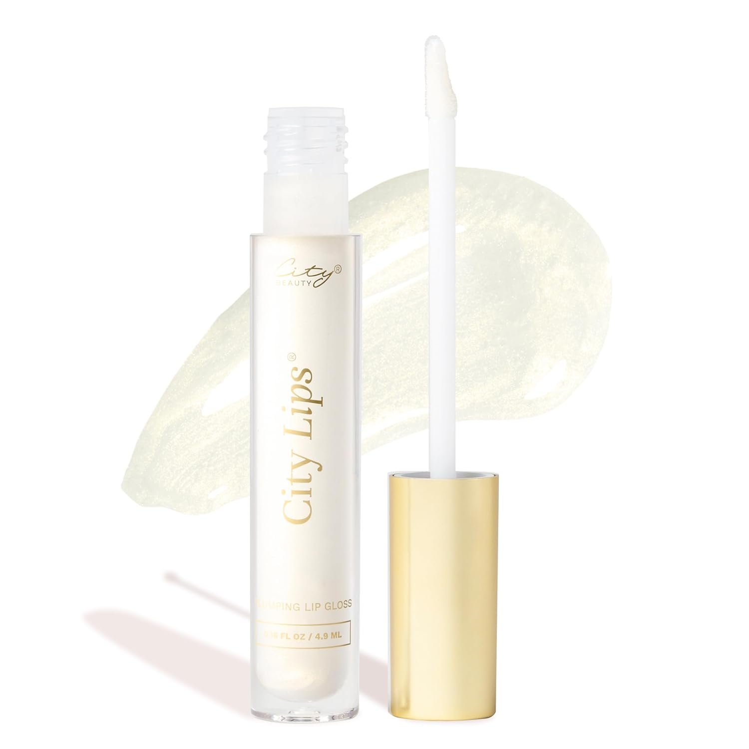 City Beauty City Lips Plumping Lip Gloss – High-Shine Gloss for Fuller, Younger-Looking Lips | Hydrating & Smoothing Lip Treatment Hyaluronic Acid