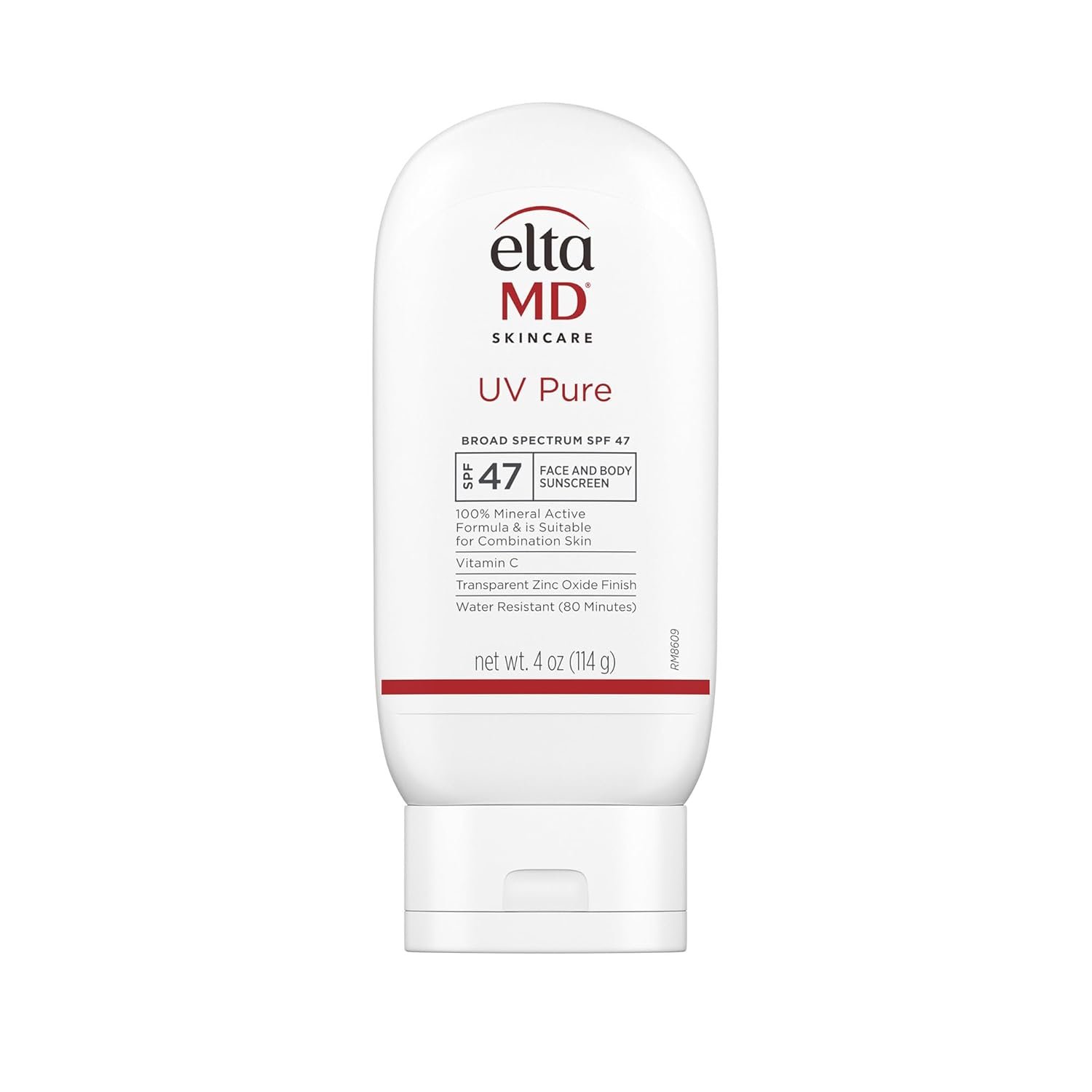 EltaMD UV Pure Face and Body Sunscreen, SPF 47 100% Mineral Sunscreen for Kids and Adults, Water Resistant Up to 80 Minutes, Oil Free Zinc Oxide Formula