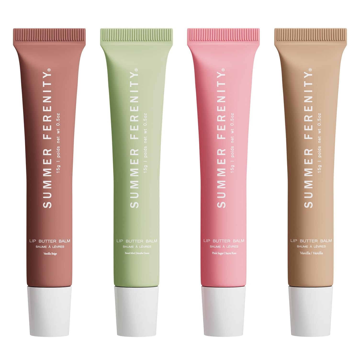 4 PCS Summer Lip Balm Tinted Lip Butter Balm – Conditioning Lip Mask,Ultra-Hydrating,Instant Moisture, Shine,Hydration – Sheer-Tinted,Soothing Lip Care – 0.5 Fl Oz (Pack of 4)