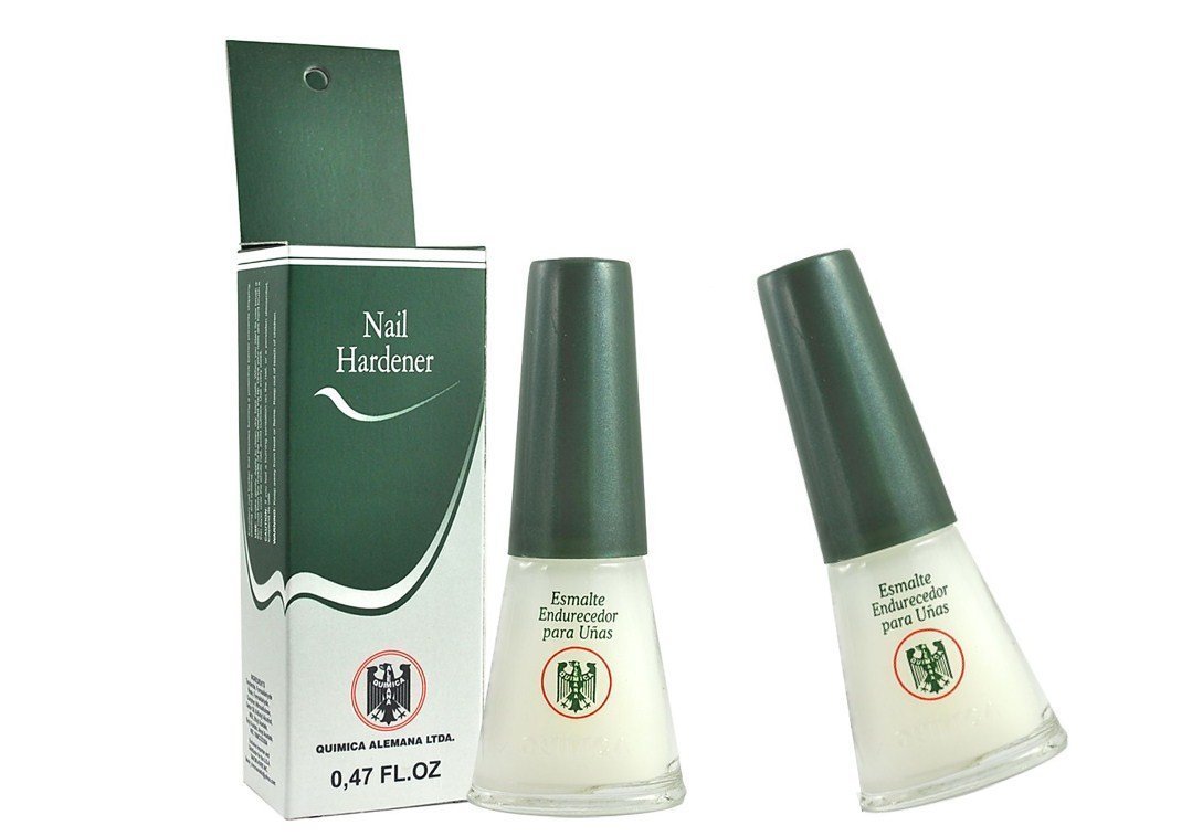 QUIMICA ALEMANA Nail Hardener (protective barrier prevents chipping, peeling and splitting) – Size 0.47 Fl.oz (Pack of 2)