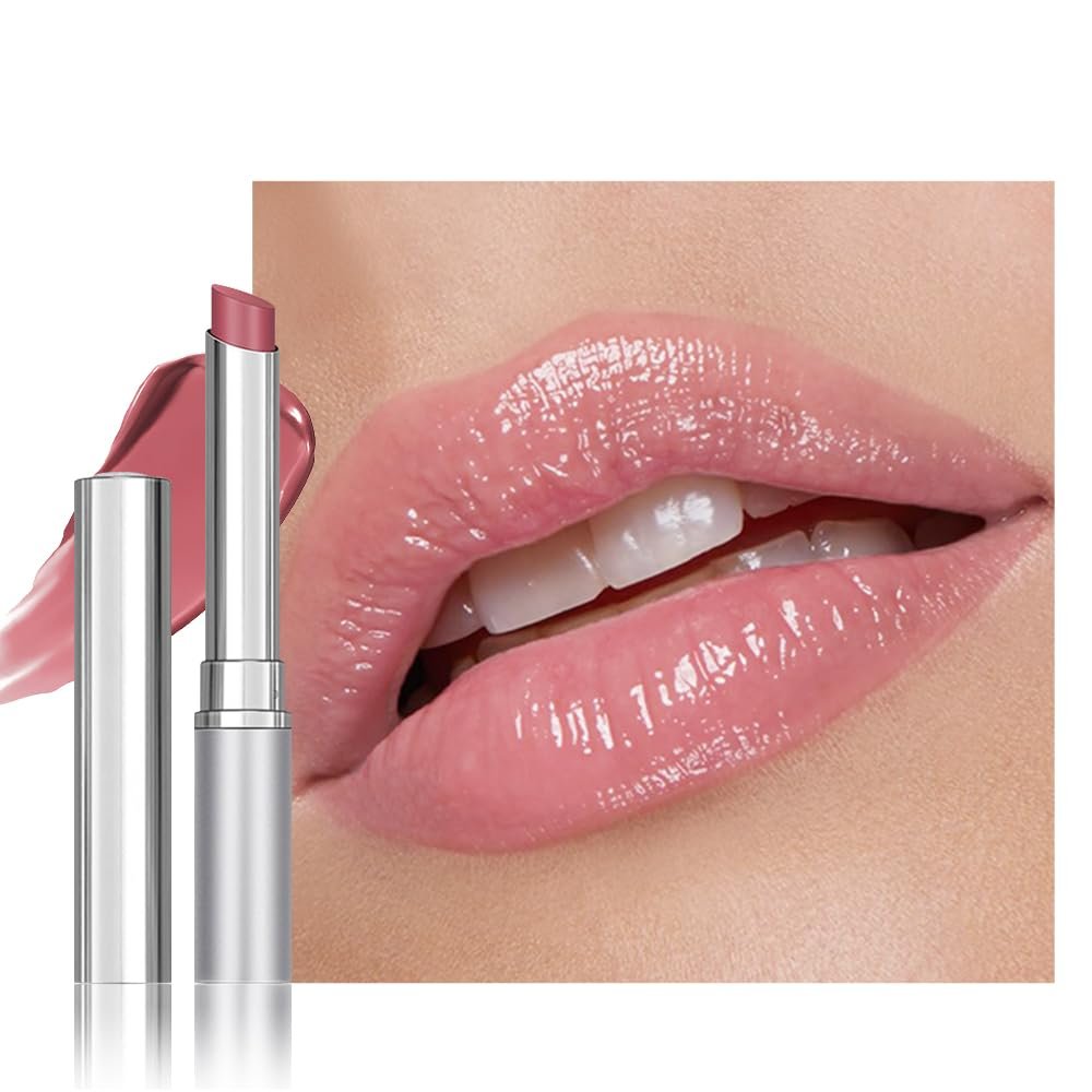 FeiCuiYun Pink Honey Tinted Lip Balm Lip Gloss Lipstick, Sheer Hydrating Lip Gloss Tint, Moisturizing Lip Color for All Skin Tones, Nourishing Lip Balm with a Hint of Natural Black Cherry