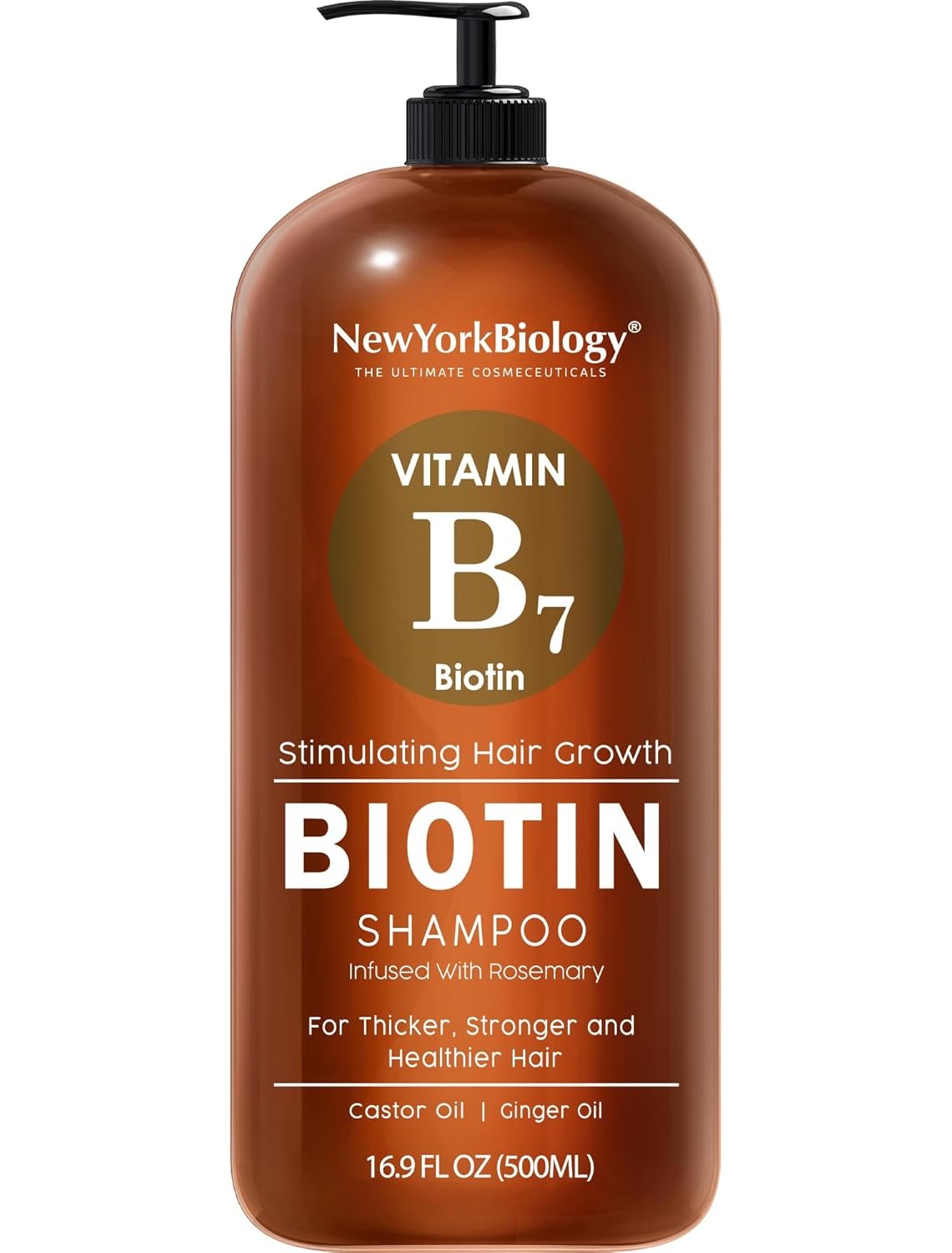 New York Biology Biotin Shampoo for Hair Growth and Thinning Hair – Thickening Formula for Hair Loss Treatment – For Men & Women – Anti Dandruff – 16.9 fl Oz