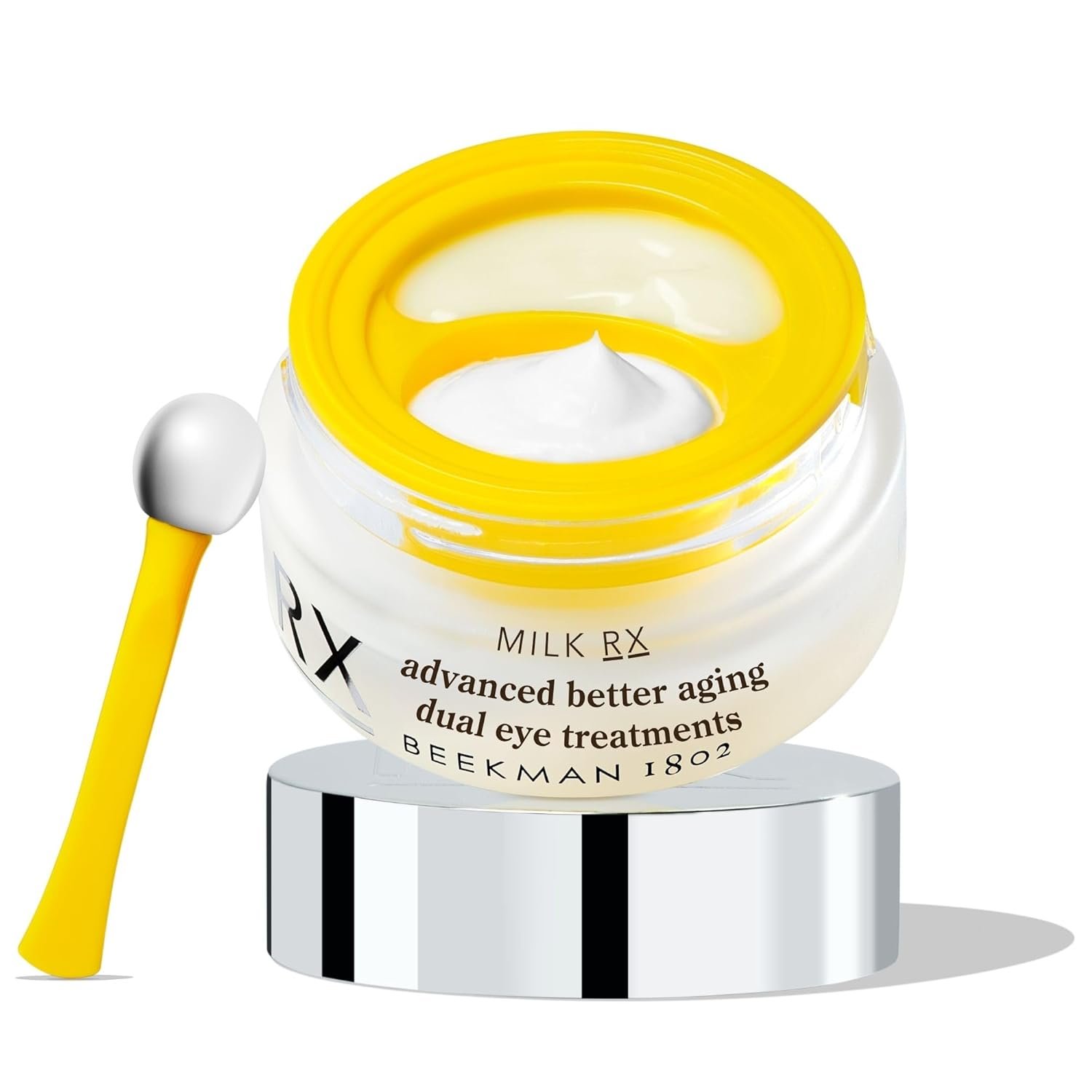Beekman 1802 Milk RX Advanced Better Aging Dual Eye Treatments – Under Eye Wrinkle Cream & Eyelid Lift Serum with Peptides & Goat Milk Exosomes, Retinol Alternative
