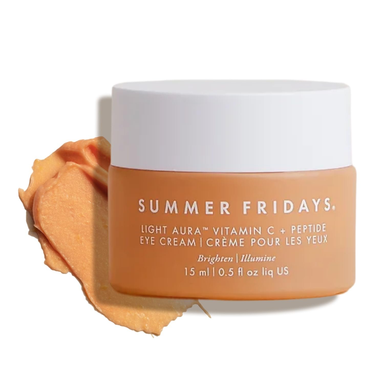 Summer Fridays Light Aura Vitamin C + Peptide Eye Cream – Brightening Eye Cream with an Illuminating and Hydrating Formula (0.5 Fl Oz)
