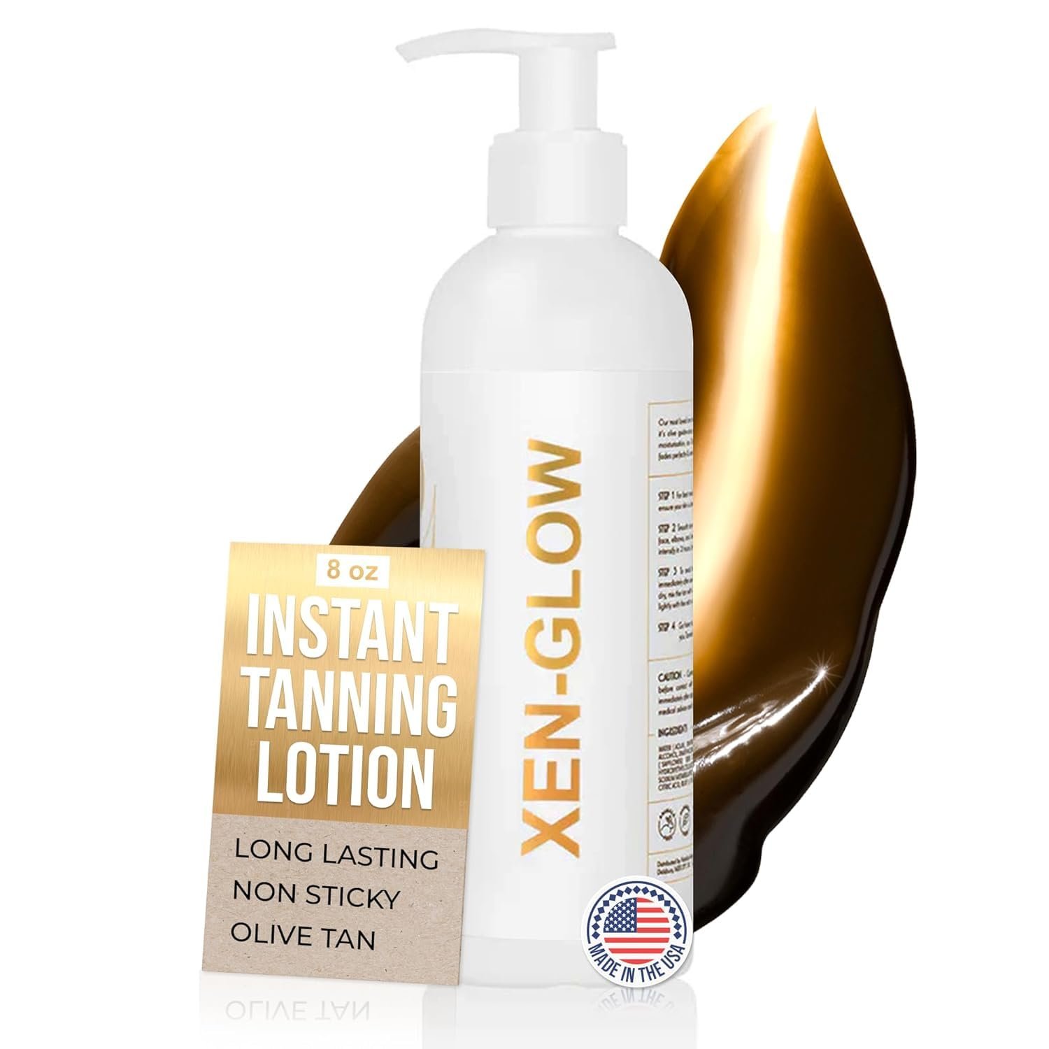 Dark Self Tanning Lotion for Face & Body – Hydrating Sunless Tanner for a Natural, Streak-Free Olive with Vitamin E, C & Aloe – Fast-Drying Dark Self Tanner for Sensitive, Fair & Pale Skin – 8 fl oz