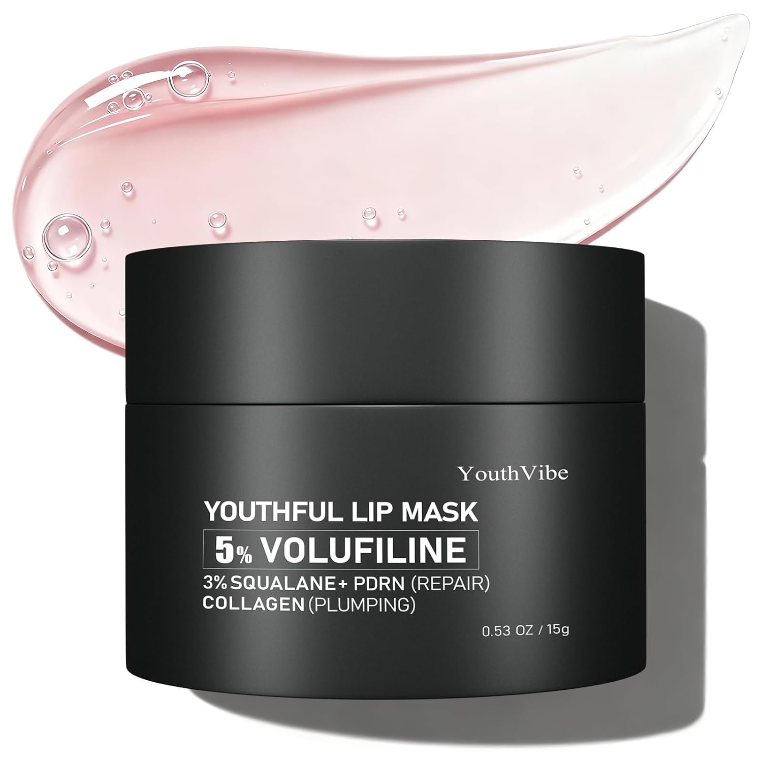 YouthVibe Lip Mask Overnight Moisturizing – Nourish & Hydrate, Antioxidants, 5% Volufiline, Vitamin E, Shea Butter, PDRN & Collagen Sleeping Lip Treatment for Dry, Chapped Lips
