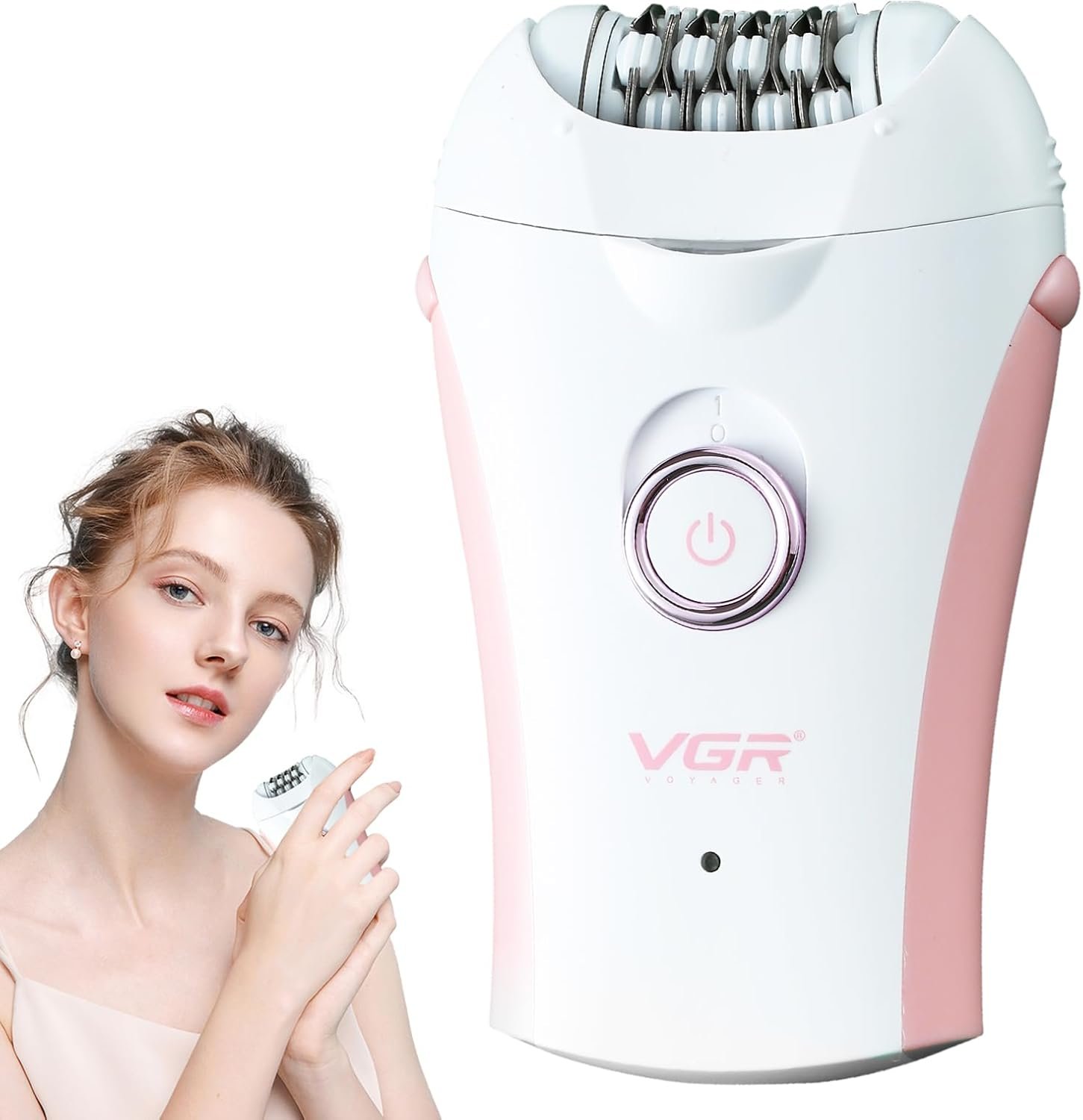 Glabrouse Skin Smooth Glide Epilator for Women,Facial Epilator for Women,Cordless Face Hair Remover with Light,Hair Rmoval for Face Bikini Legs, Body Removal Device
