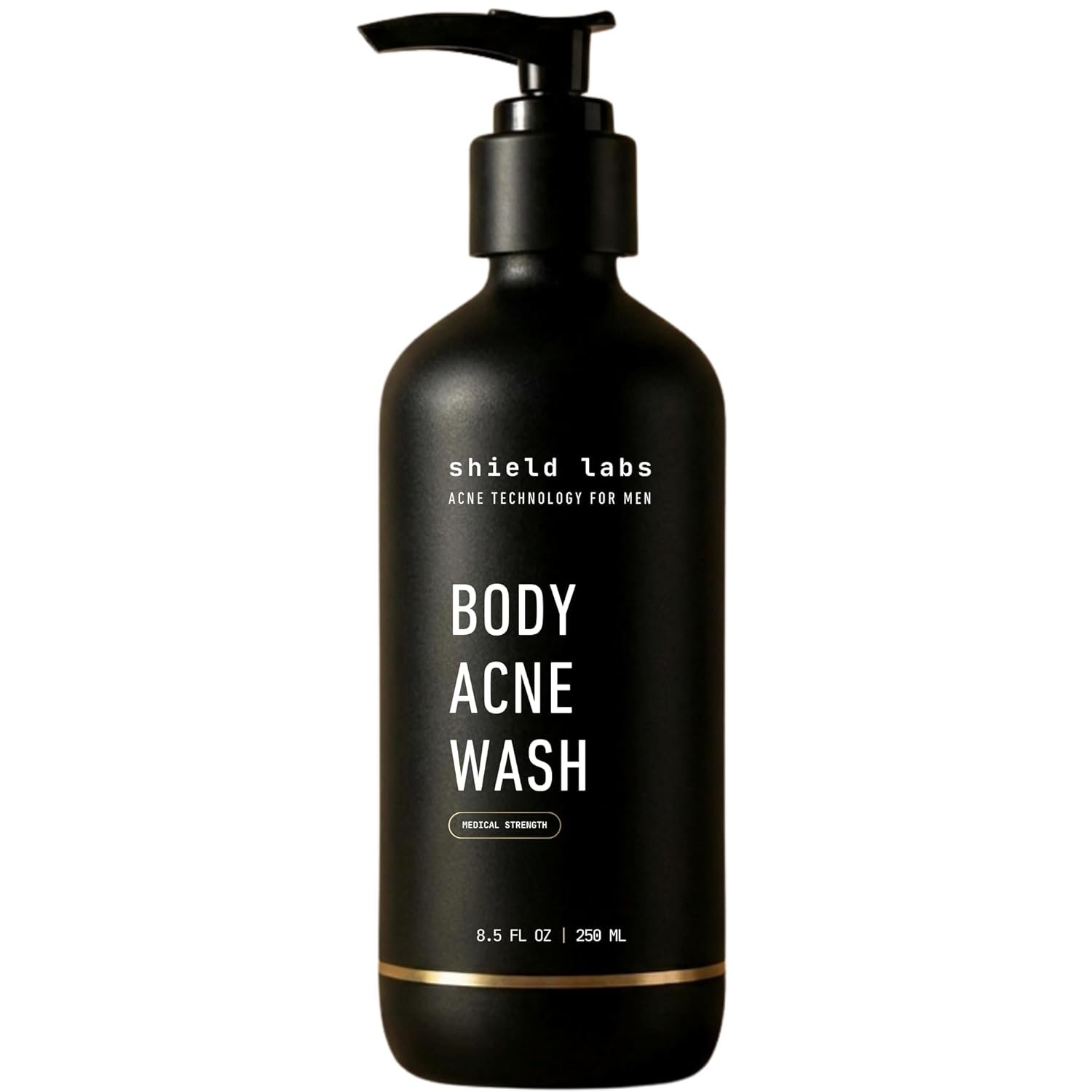 Shield Men’s Acne Body Wash for Back, Chest & Shoulders – 4% Benzoyl Peroxide Body Wash, Clears Breakouts & Acne Scars – Unscented with Niacinamide, Glycolic Acid & Ceramides, 8.5 oz