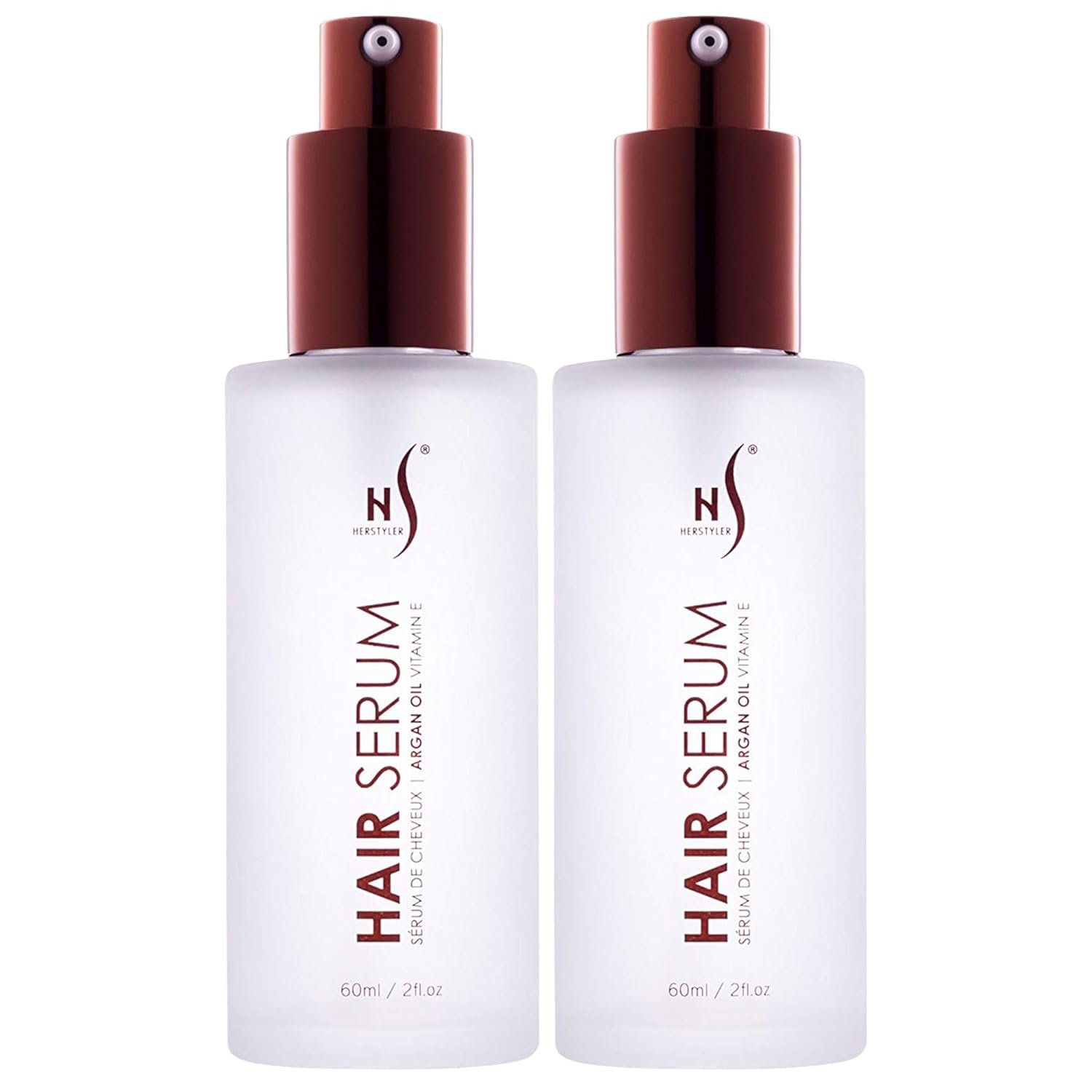 Herstyler Argan Oil Serum for Natural Shine – Anti-Frizz Straightening Serum for Damaged Tresses (Pack of 2)