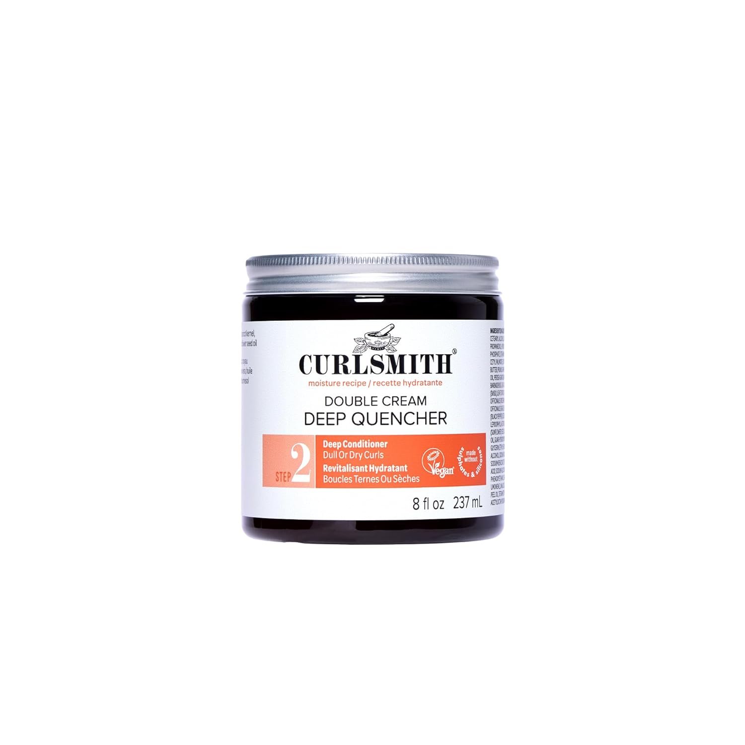 CURLSMITH Double Cream Deep Quencher – Deep Conditioning Mask for Curls, Hydrating and Detangling, For All Curl Types, Vegan & Cruelty Free