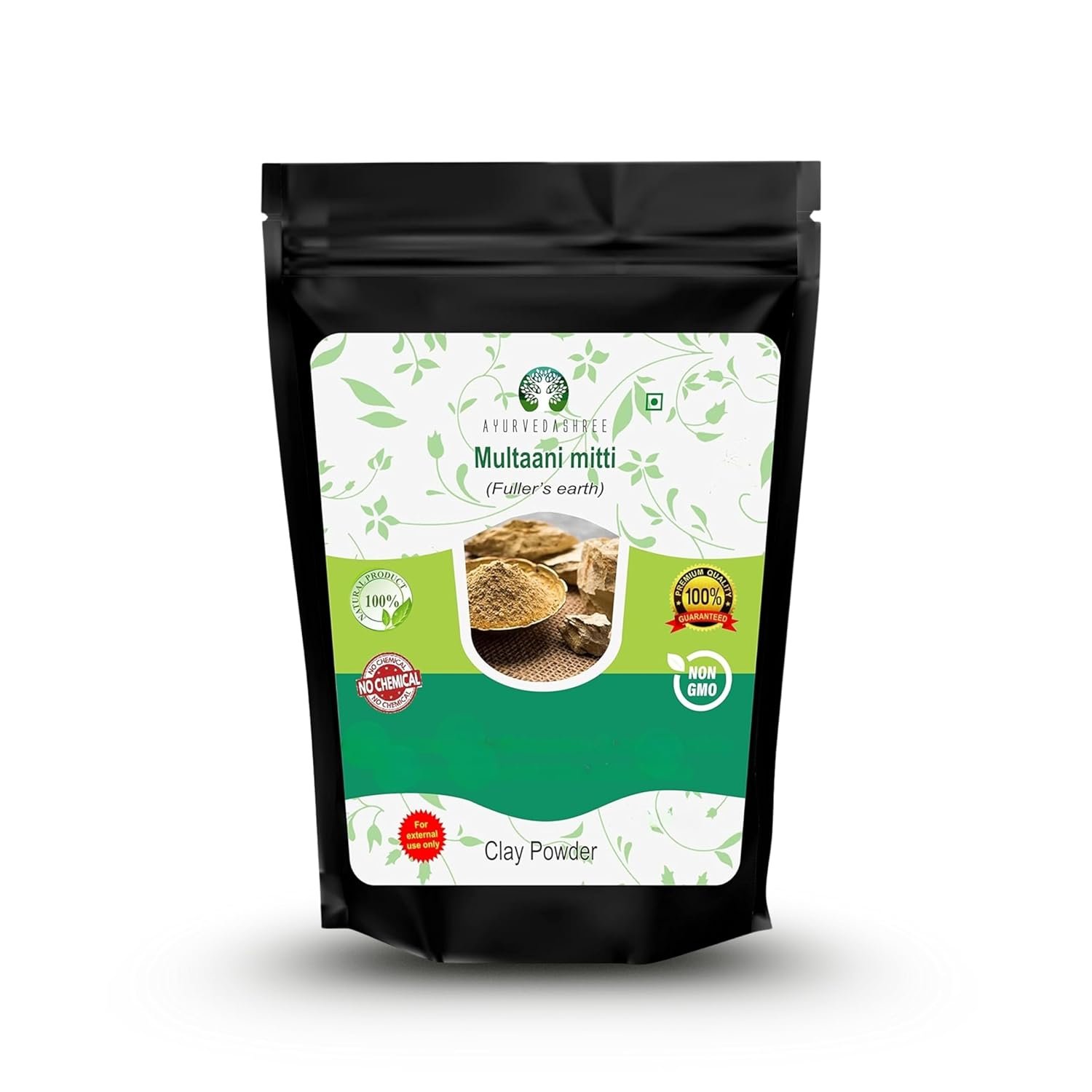 AYURVEDASHREE Pure Fuller’s Earth Clay (Multani Mitti) Bentonite Clay 50 Gm | Fuller’s Earth Powder | Multani Mud Mitti | Indian Healing Clay | No Added Fragrance | Natural Face Pack
