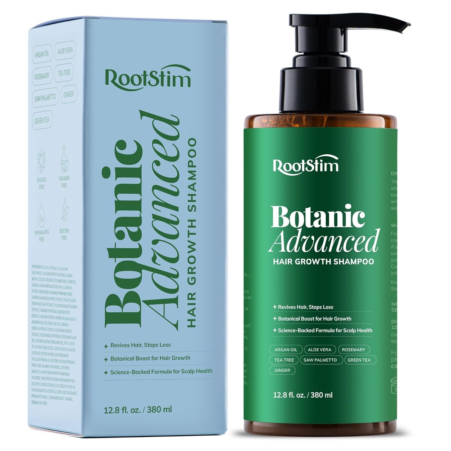 Hair Thickening & Hair Loss Shampoo for Men and Women, Sulfate & Paraben-Free Scalp Care, Hair Growth Shampoo with Rosemary and Biotin