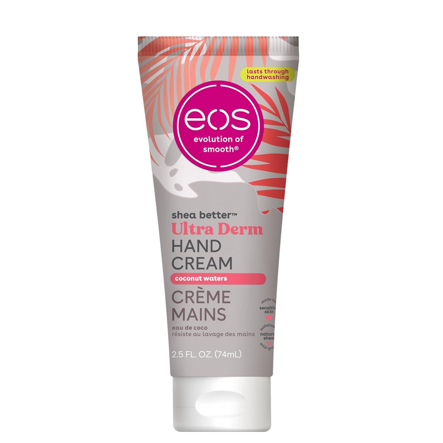 eos Shea Better Hand Cream – Coconut Hand Lotion and Skin Care | Instant Hydration + Lasting Protection | 2.5 oz