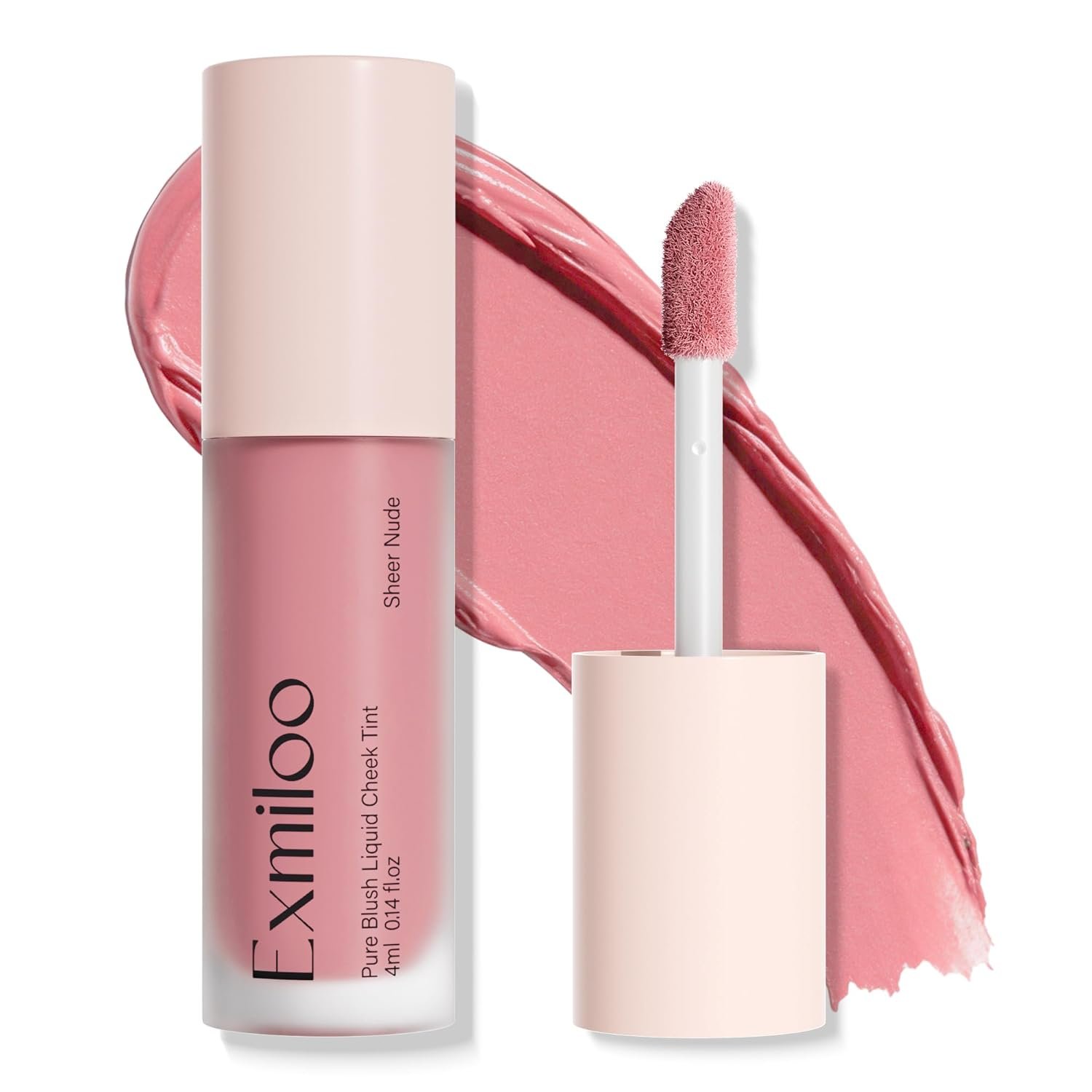 Exmiloo Liquid Blush – Natural Matte Blush for Cheeks, Long-Lasting Buildable Matte Blush Liquid for Everyday Looks, Vegan & Cruelty-Free, Sheer Nude