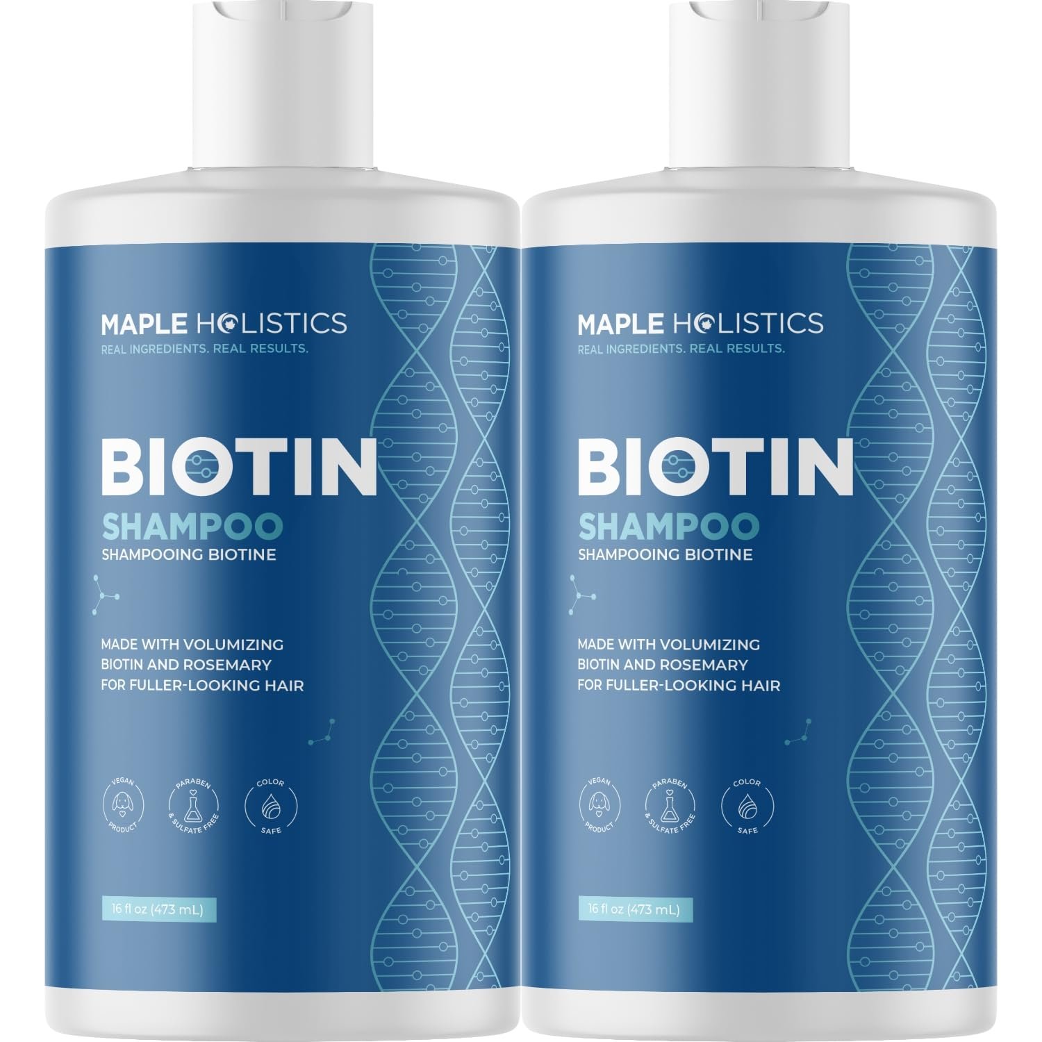 Rosemary and Biotin Shampoo for Thinning Hair – Vegan Volumizing Shampoo for Fine Hair with B Vitamins Argan Oil & Tea Tree Essential Oil – Paraben Silicone and Sulfate Free Vegan Formula (2 Pack)