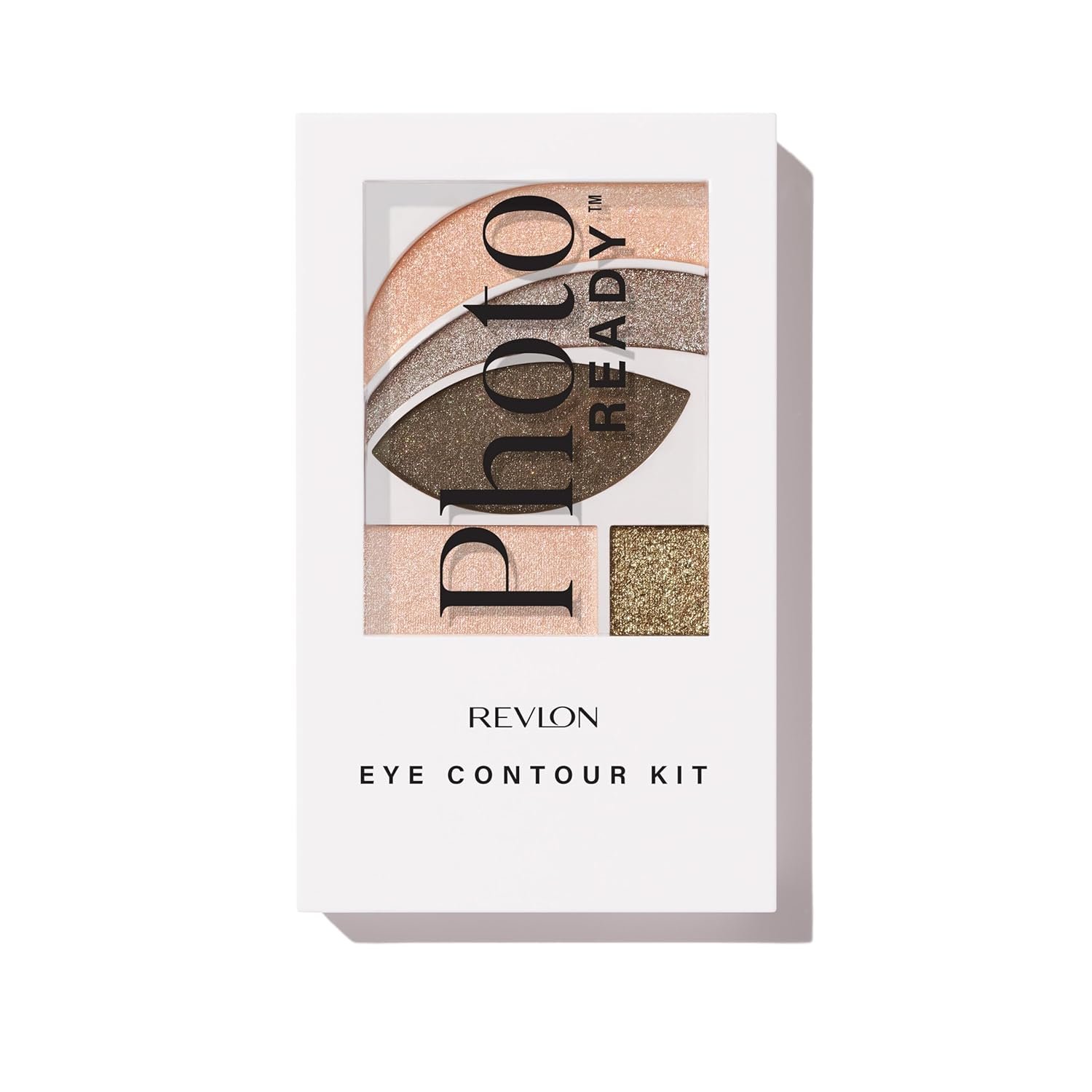 Revlon PhotoReady Eye Contour Kit Gray Eyeshadow Palette, Wet/Dry Shimmer, 5 Shades, Double-Ended Brush, PACKAGING MAY VARY, 501 Metropolitan, 0.1 oz