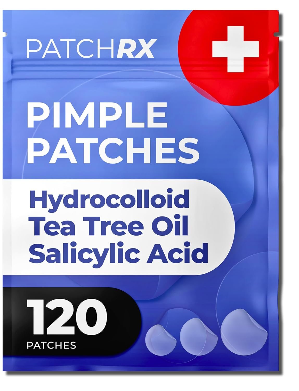 PatchRx Salicylic Pimple Patches (120 Pack), Salicylic Acid Acne Patches with Tea Tree Oil – Zit Patch and Pimple Stickers for Face for Skin Care – Salicylic Acid Acne Dots (Packaging May Vary)