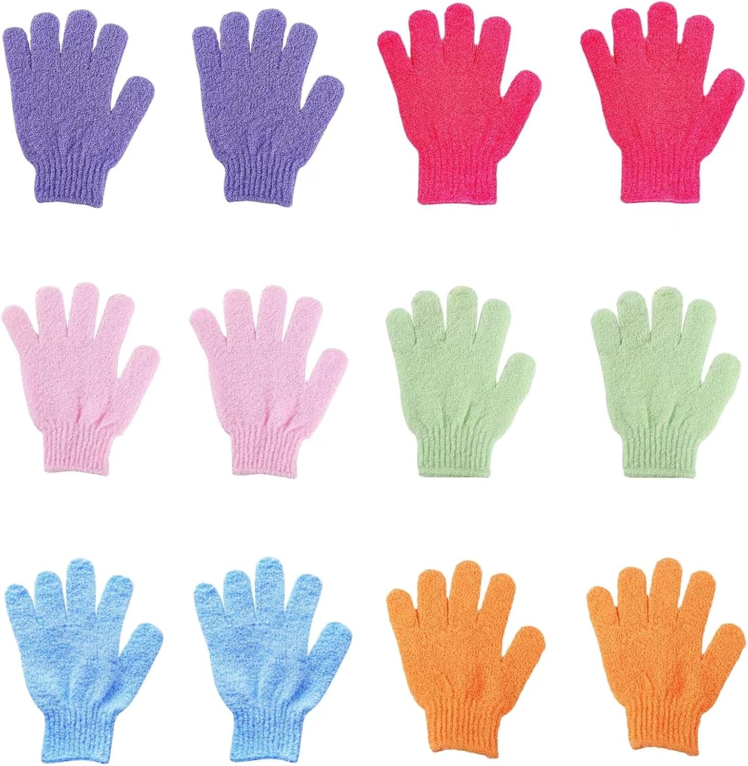 12 Pcs Exfoliating Bath Gloves,Deep Scrubbing Dead Skin Shower Gloves for Beauty Spa Massage Skin Shower Body Scrubber and Suitable for Men,Women