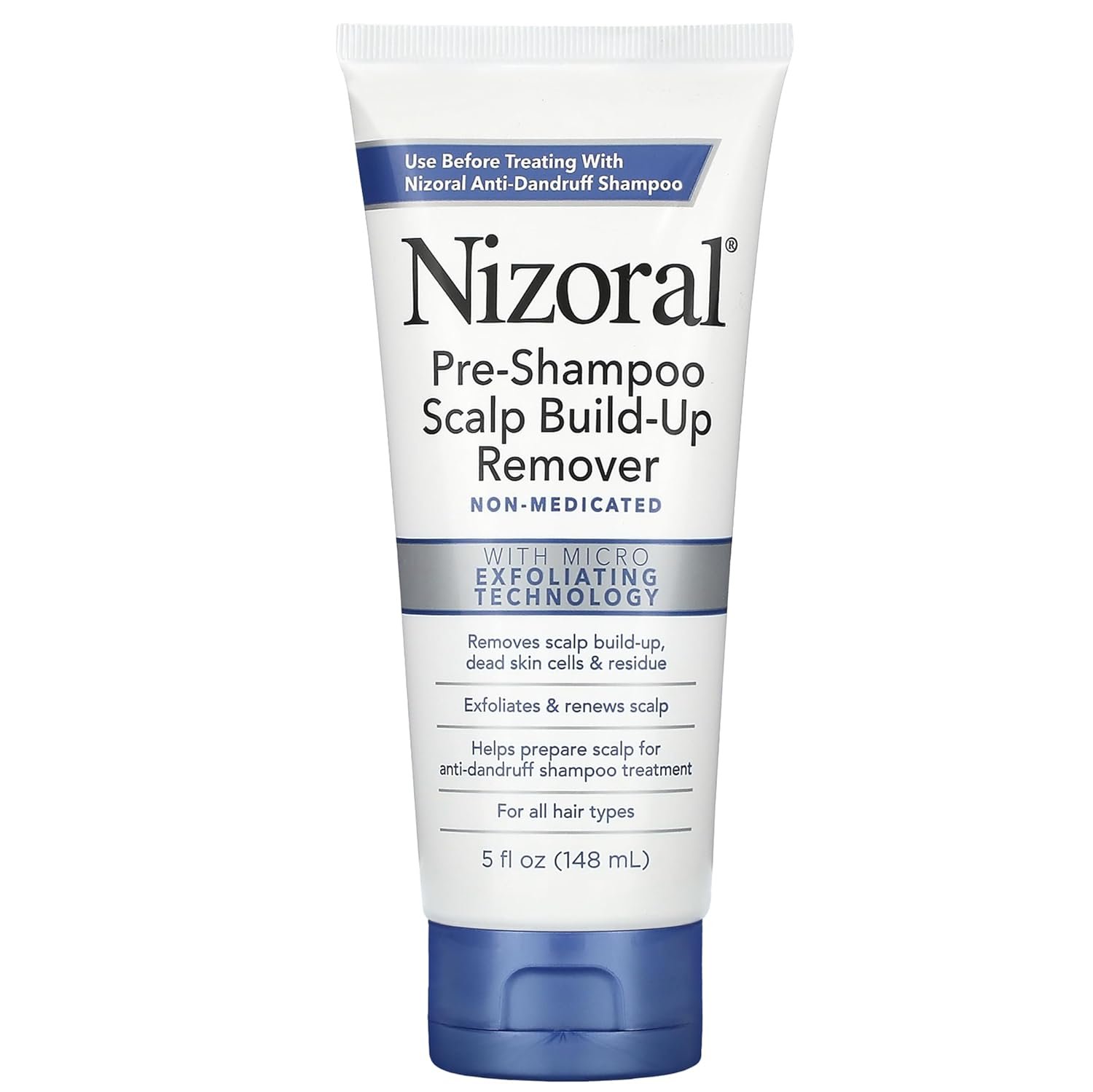 Nizoral Pre-Shampoo Scalp Build-Up Remover, 5 Oz Bottle, Exfoliates and Renews, Helps Prepare for Anti-Dandruff Shampoo Treatment, Dandruff Shampoo