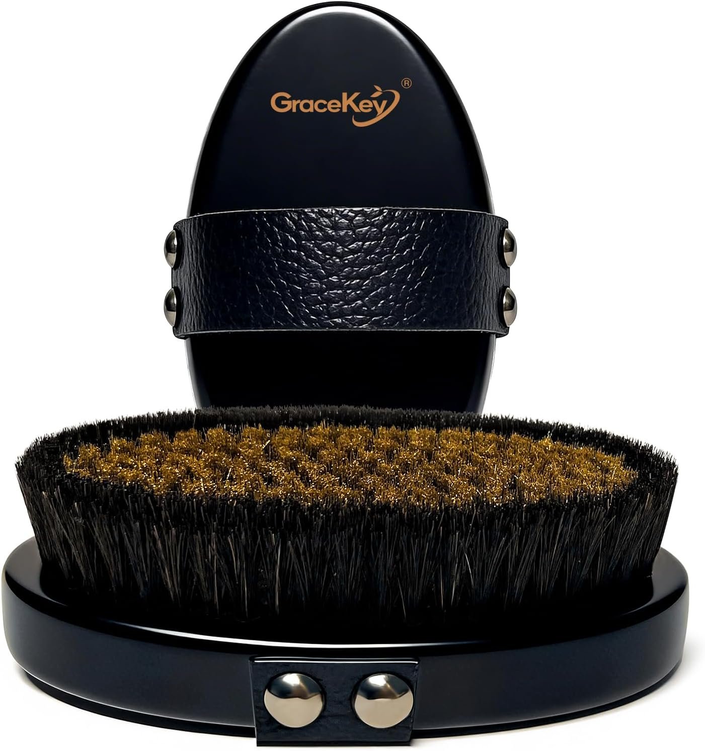 Gracekey Ionic Copper Dry Brushing Body Brush for Lymphatic Drainage & Exfoliation – Copper Body Brush to Improve Circulation, Reduce Cellulite for Glowing Skin