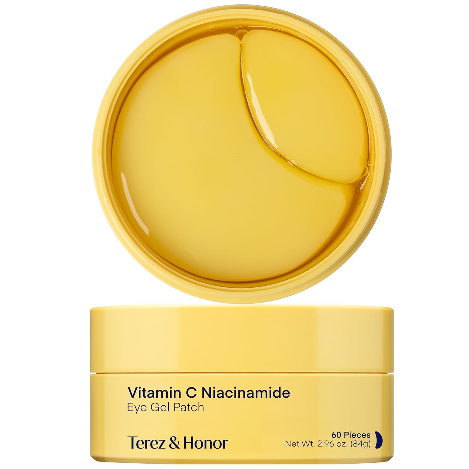 TEREZ & HONOR Vitamin C Eye Patches – 60 Pcs Korean Brightening & Hydrating Under Eye Masks with Tranexamic Acid, Hyaluronic Acid – Dark Circles, Puffiness & Wrinkle Hydrogel Pads, Vegan, No Fragrance