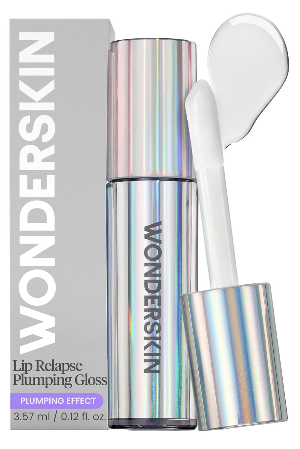 Wonderskin Lip Plumper Gloss – Lip Relapse Plumping Gloss for Fuller-Looking Hydrating, Non-Sticky High-Shine Finish