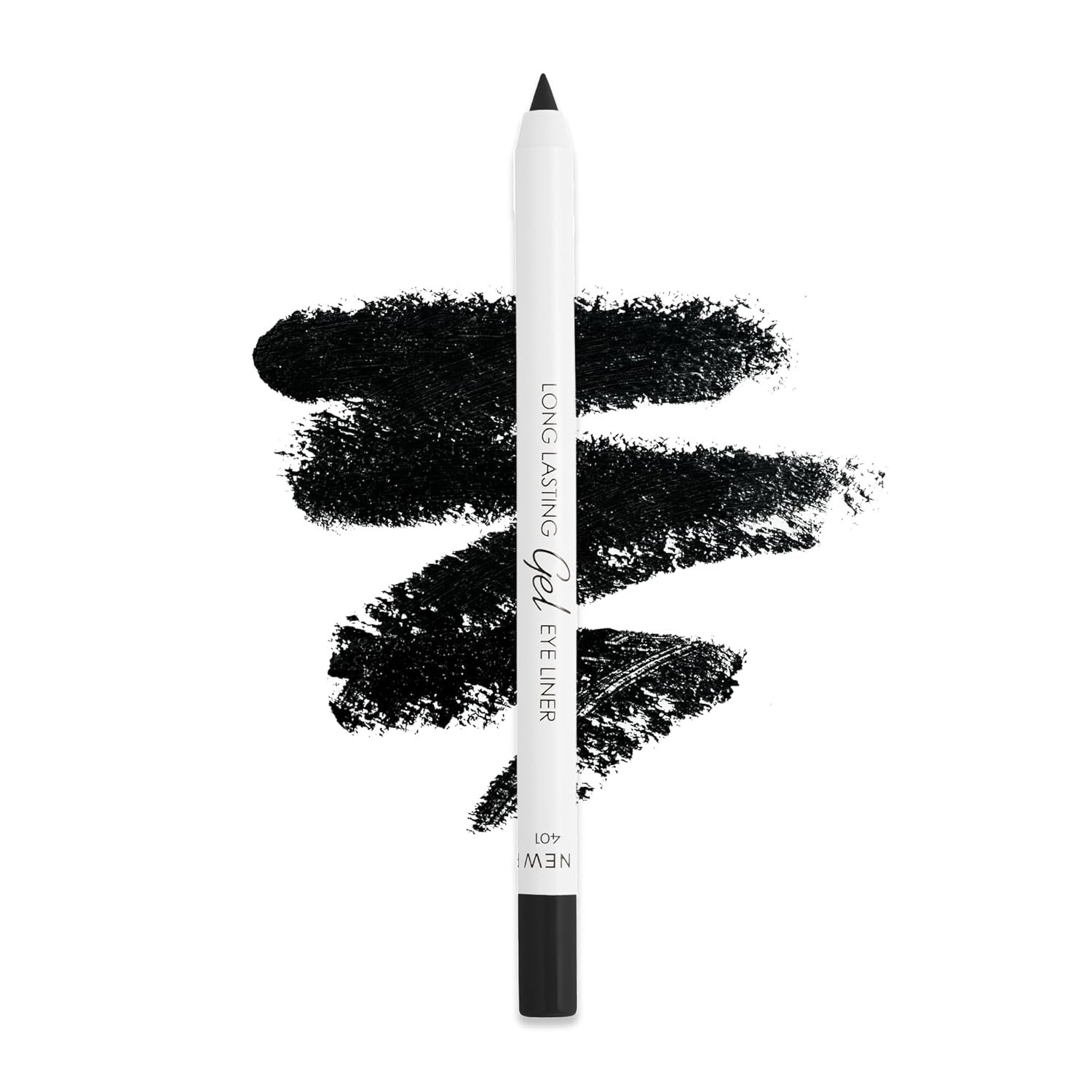 Lamel No Smudge Gel Eyeliner – Deep Black – Waterproof Eyeliner Pencil – 10-Hour Wear, Sharpenable, Contact Lens Friendly, Vegan – Creamy & Sweat Proof Pencil – Highly Pigmented – 401 Shade