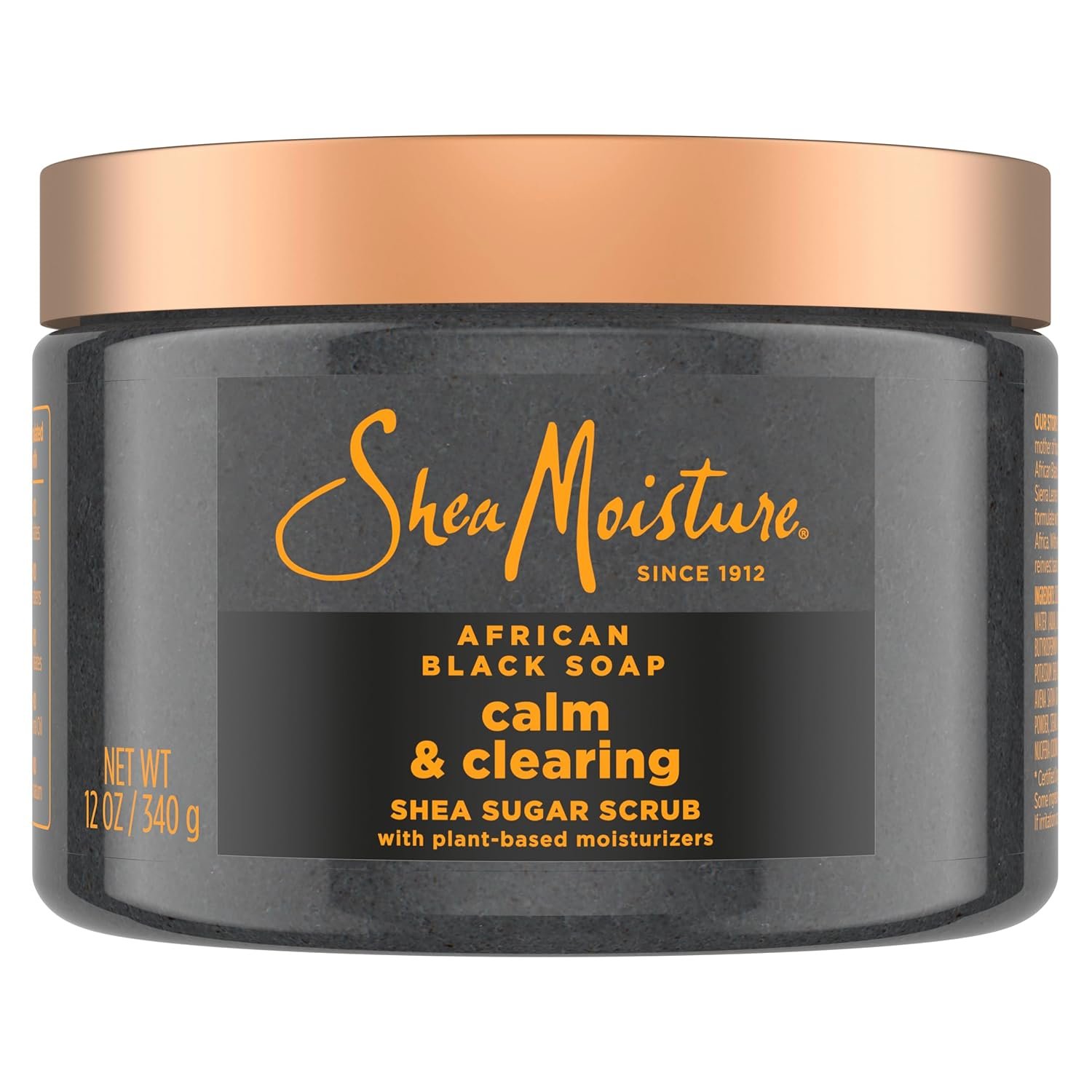 SheaMoisture Sugar Body Scrub African Black Soap for healthy, glowing skin African black soap with 24h shea moisture nutrients 12 oz